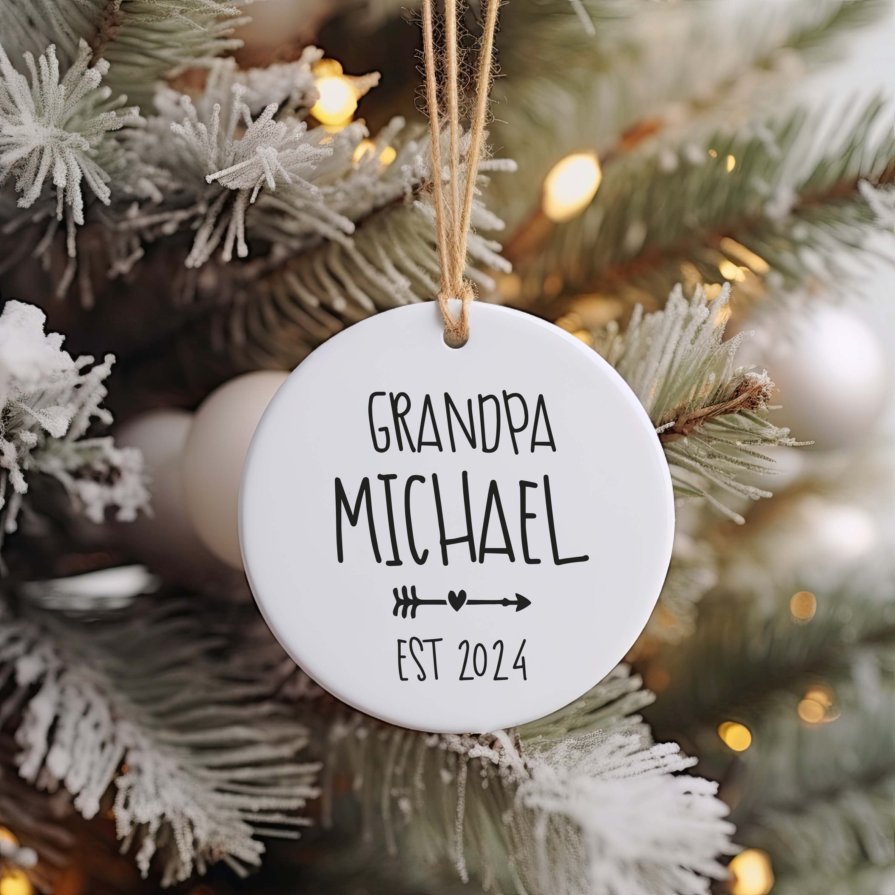Grandpa Christmas Ornament - Personalized Grandpa Christmas Gift