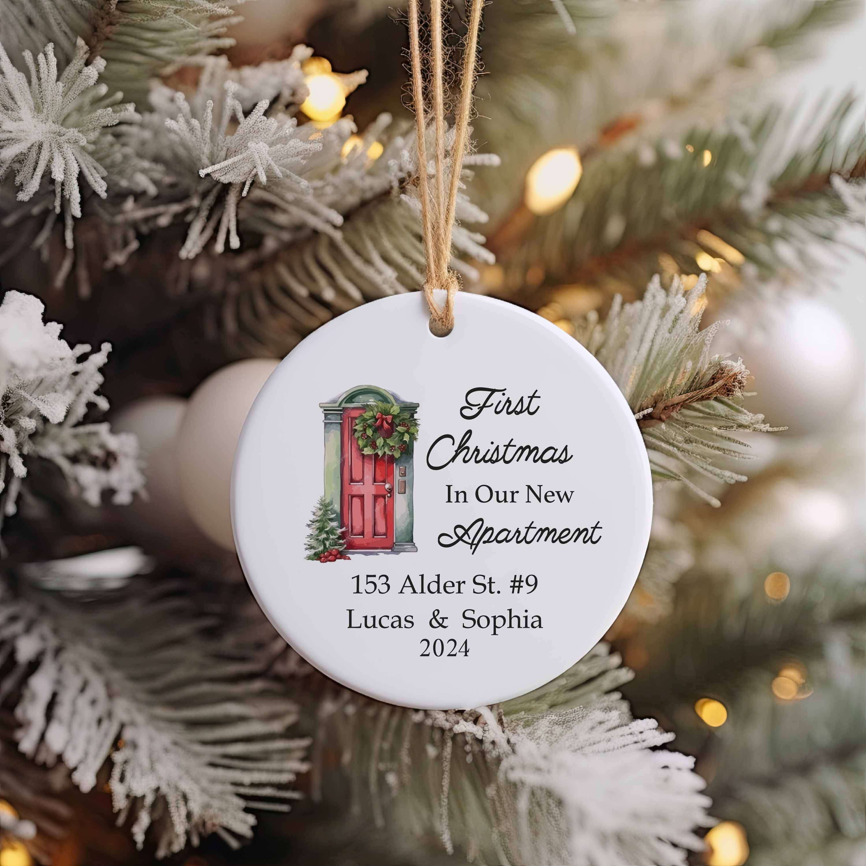 Our First Apartment Christmas Ornament Personalized - First Christmas In Our New Apartment Christmas Ornament - New House Ornament