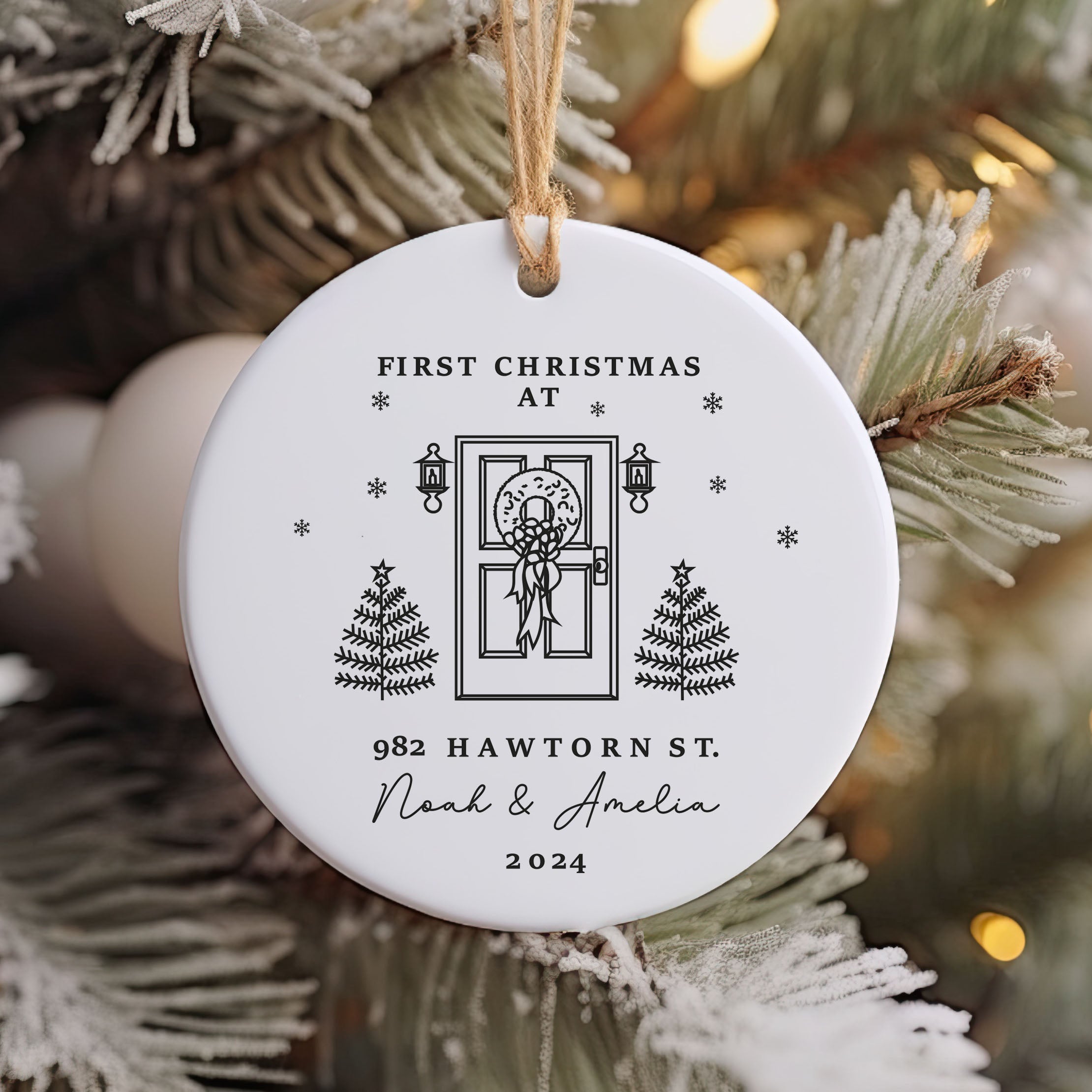 Personalized New Home Ornament - New Home Christmas Ornament - First Christmas At Address Ornament 2025