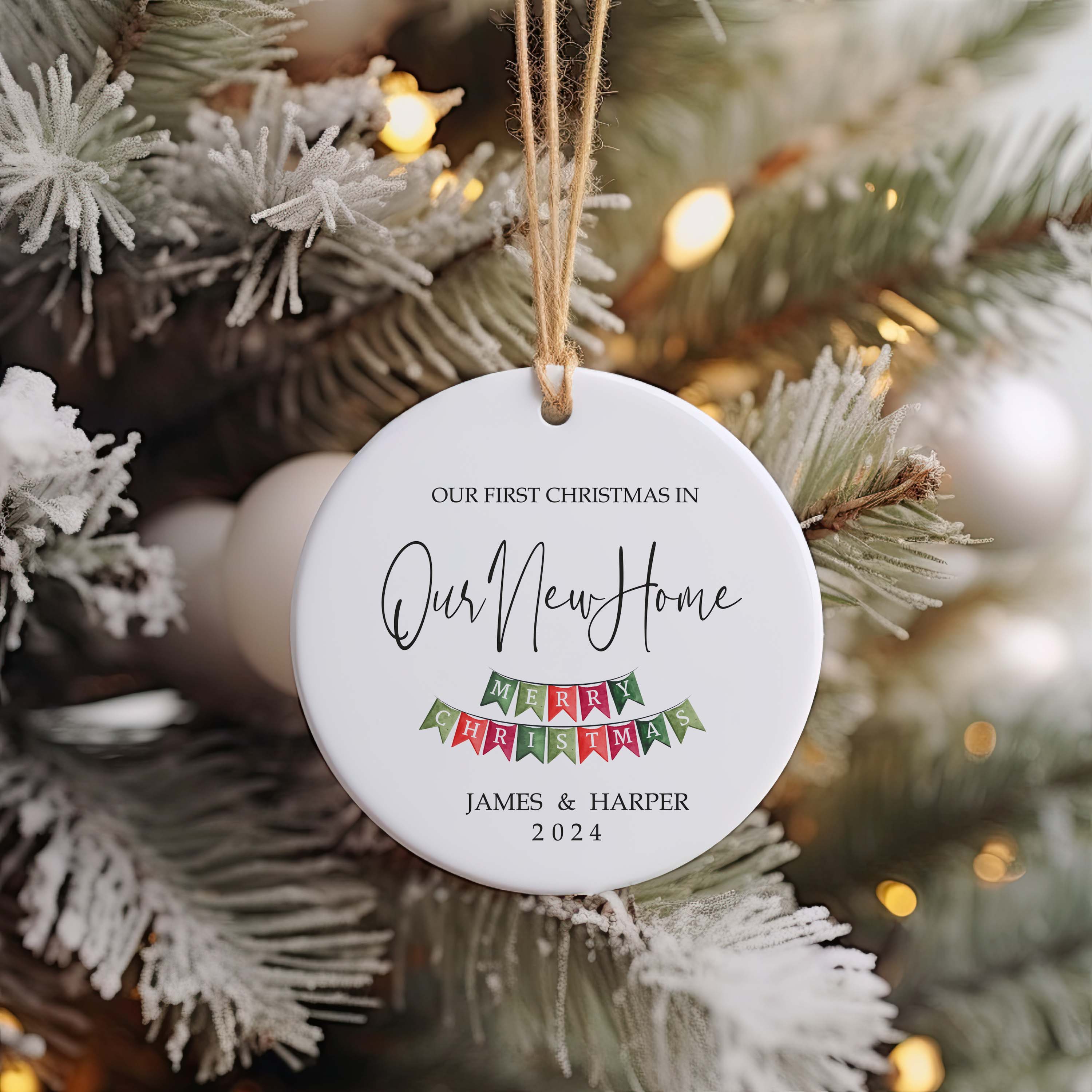 Personalized New Home Ornament - Our First Christmas in Our New Home - New House Ornament - Realtor Closing Gift