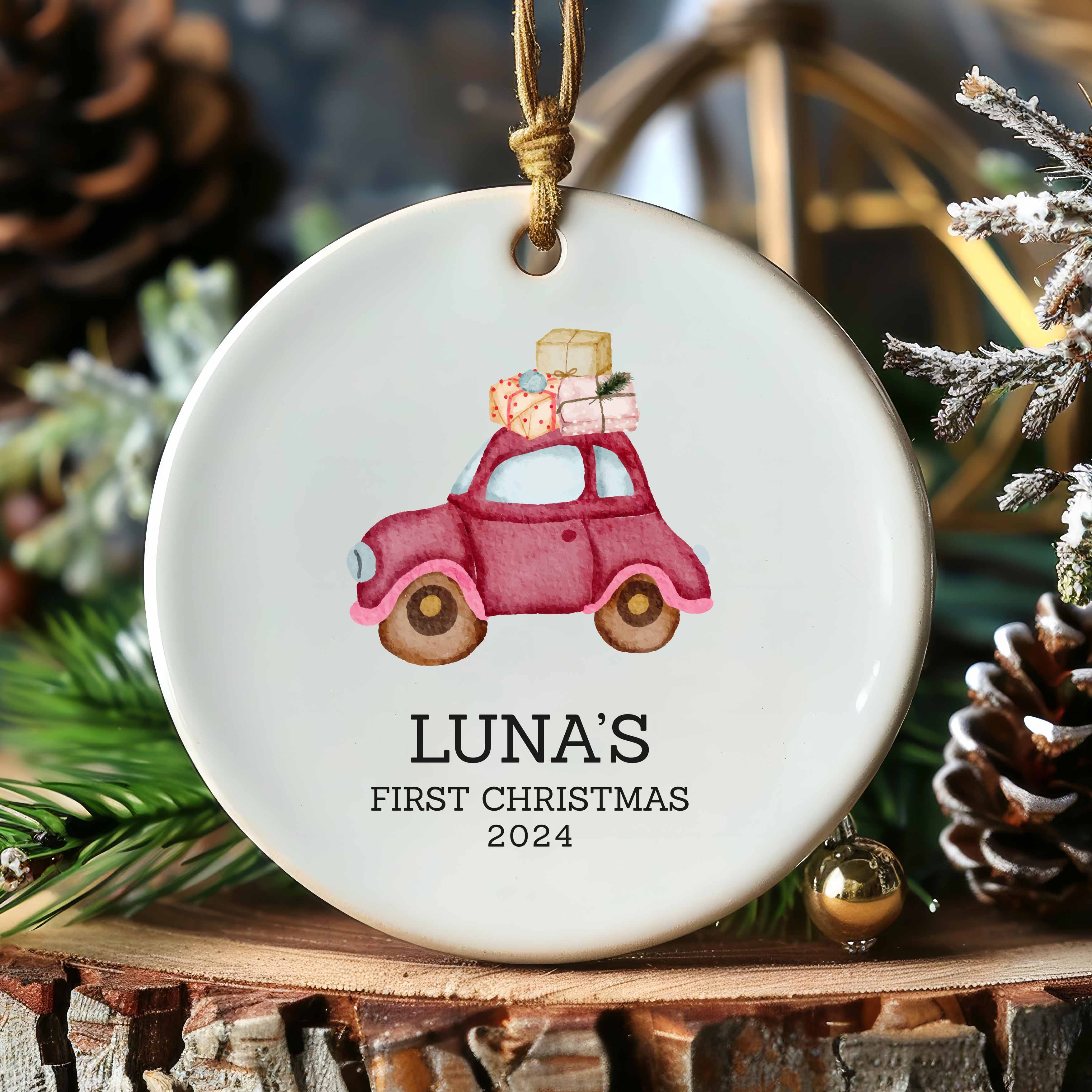 Girls Christmas Ornament - Personalized Christmas Ornament - Custom Kids Ornament