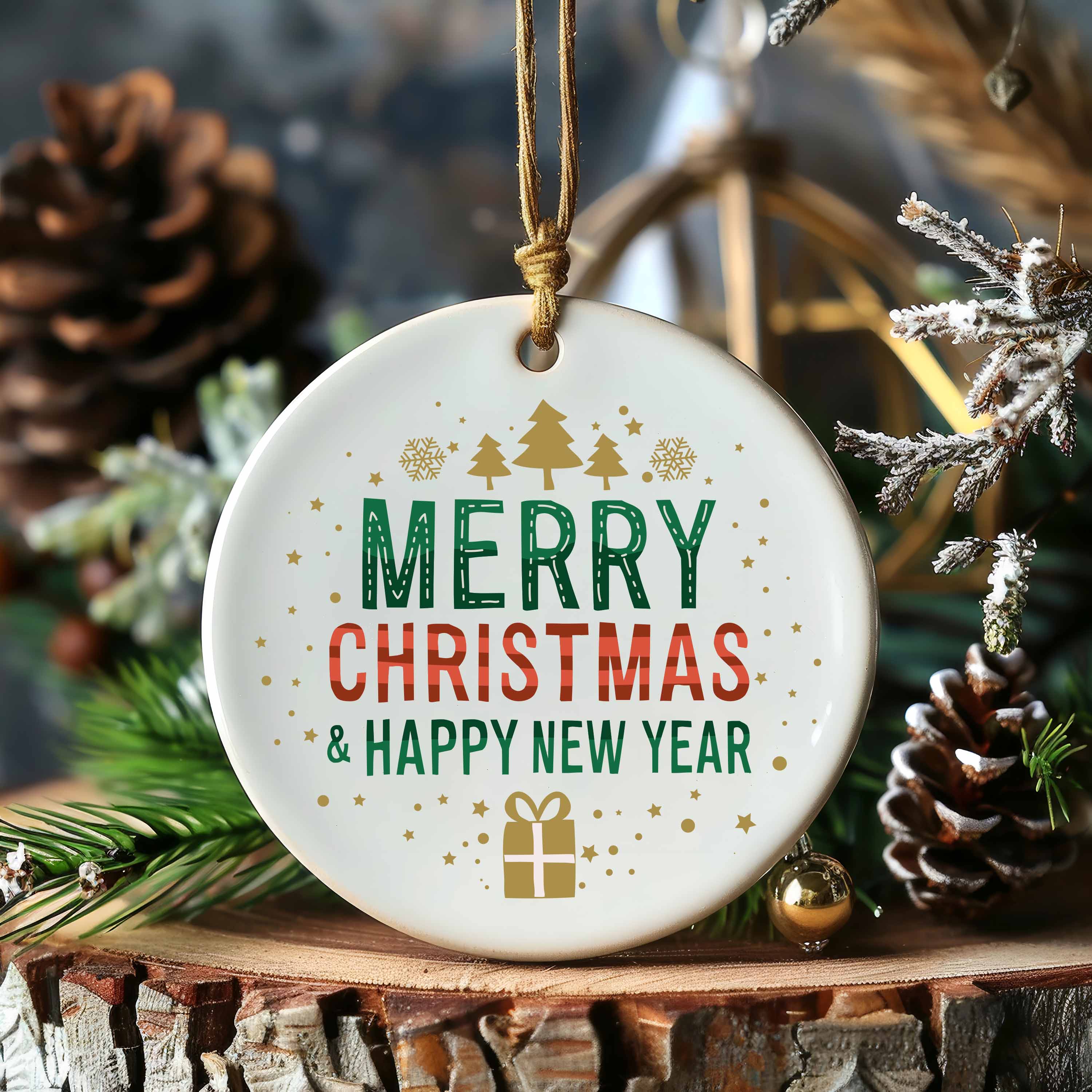 Merry Christmas ornament, Christmas ornament, gift, Christmas Keepsake, Unique Christmas gift, Ceramic ornament