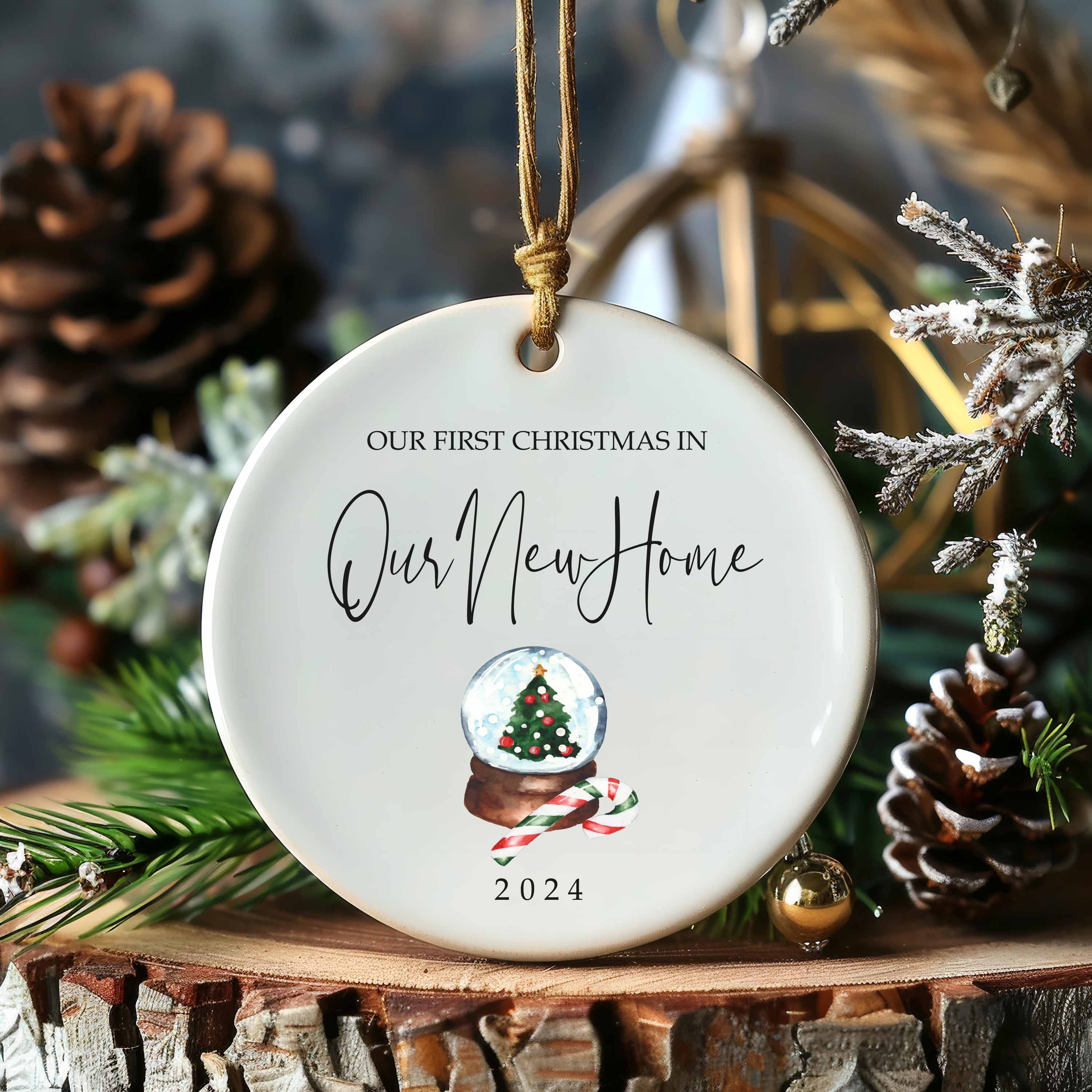 New Home Ornament - Our First Christmas in Our New Home - Personalized New House Ornament