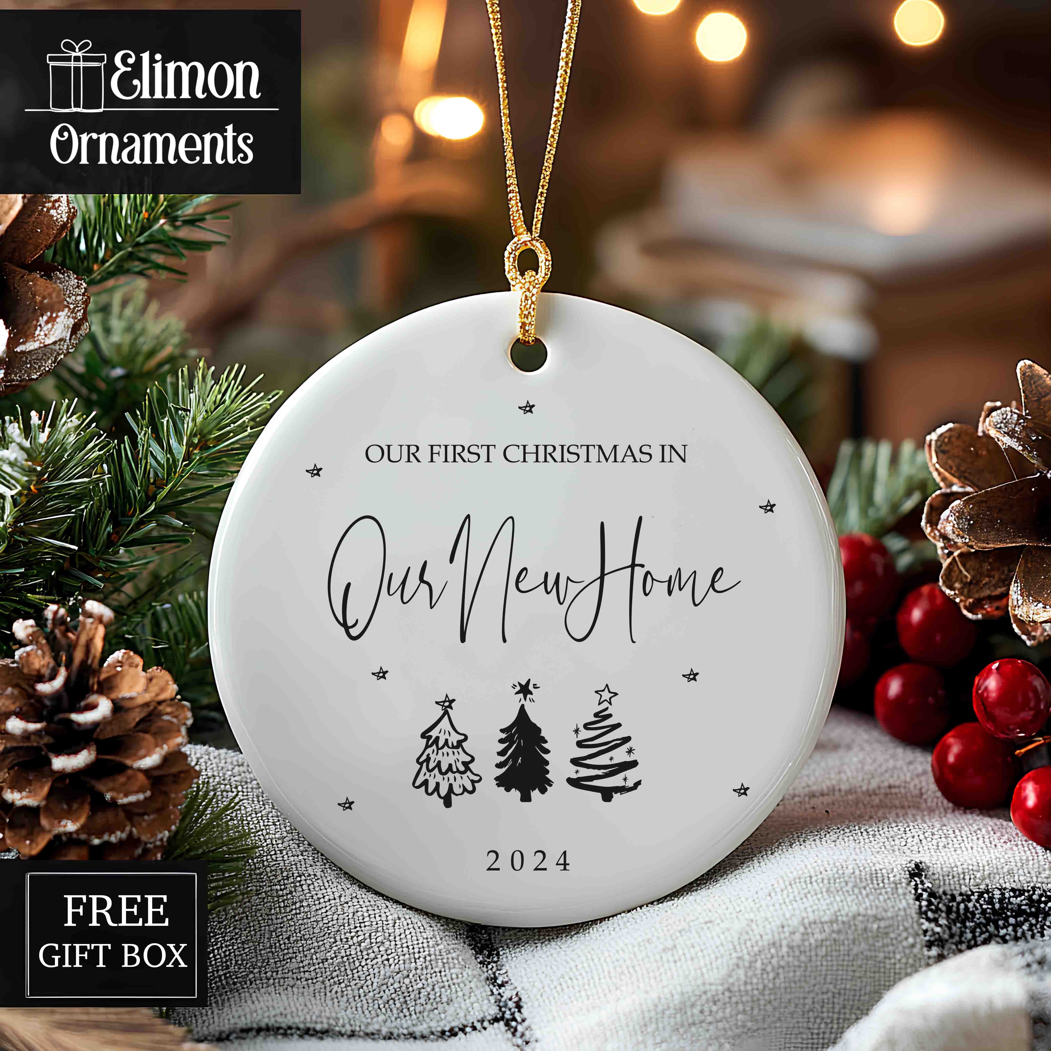 New Home Ornament - New Home Christmas Ornament 2025 - Christmas Tree New House Ornament
