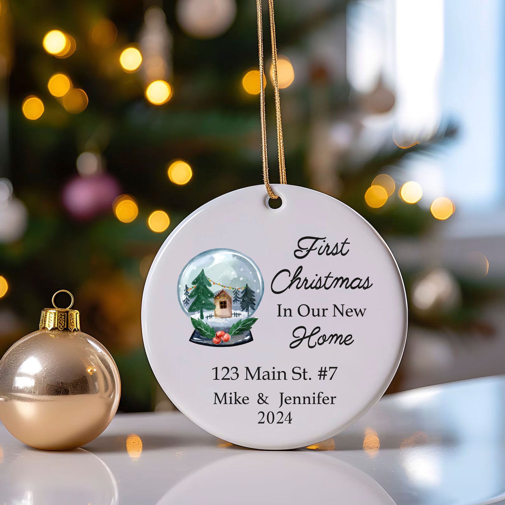 New House Ornament Personalized - First Home Christmas Ornament - New House Ornament - Realtor Closing Gift