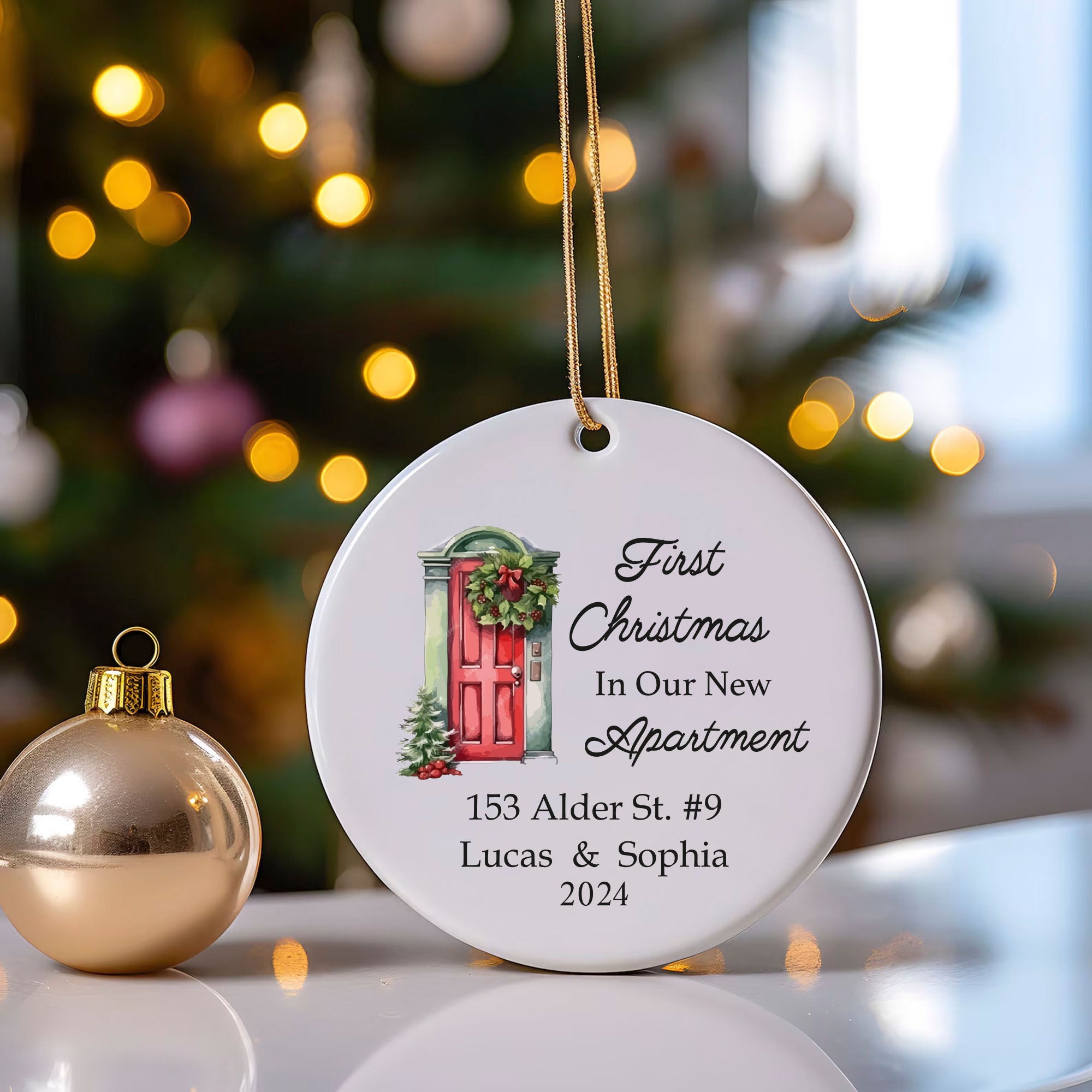 Our First Apartment Christmas Ornament Personalized - First Christmas In Our New Apartment Christmas Ornament - New House Ornament