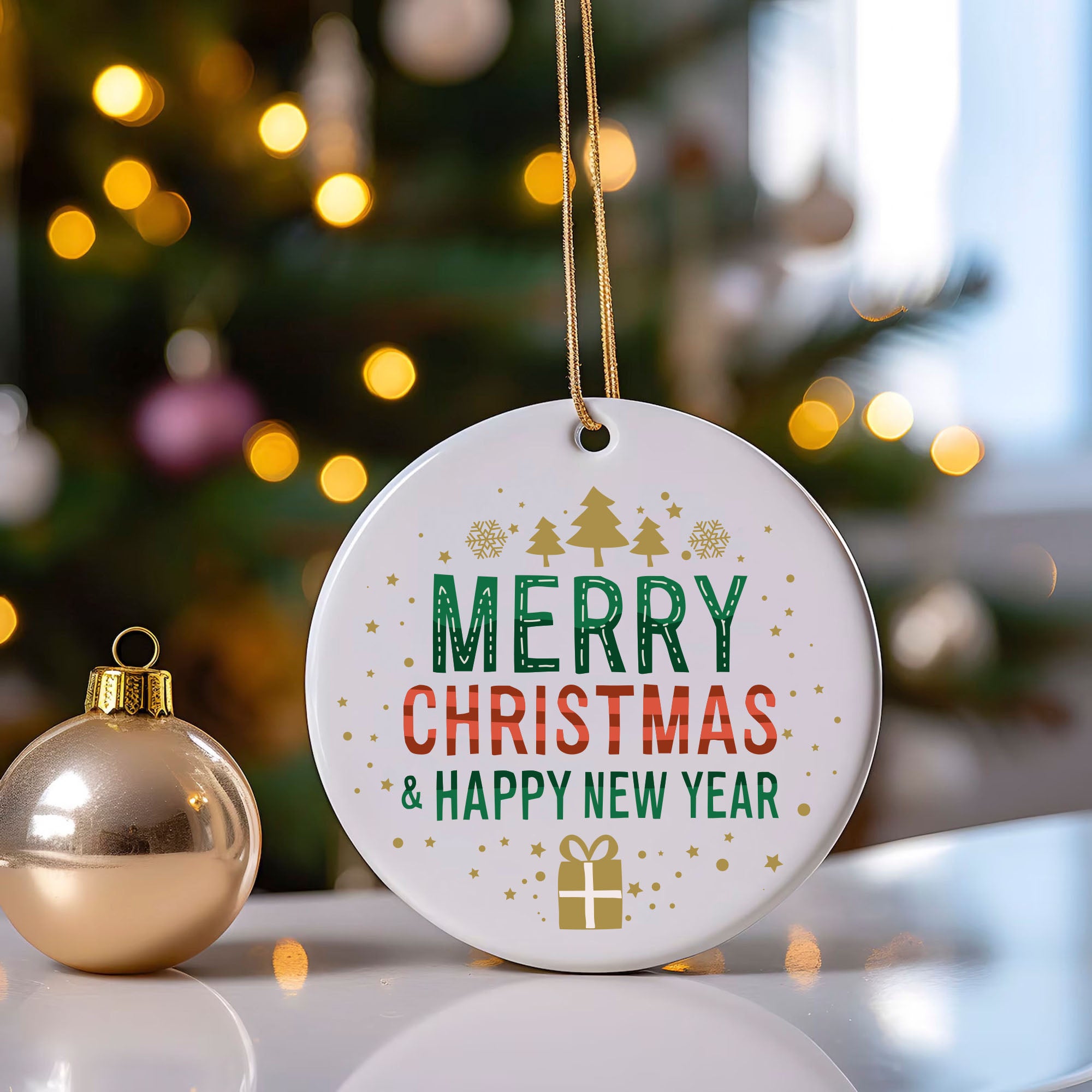 Merry Christmas ornament, Christmas ornament, gift, Christmas Keepsake, Unique Christmas gift, Ceramic ornament