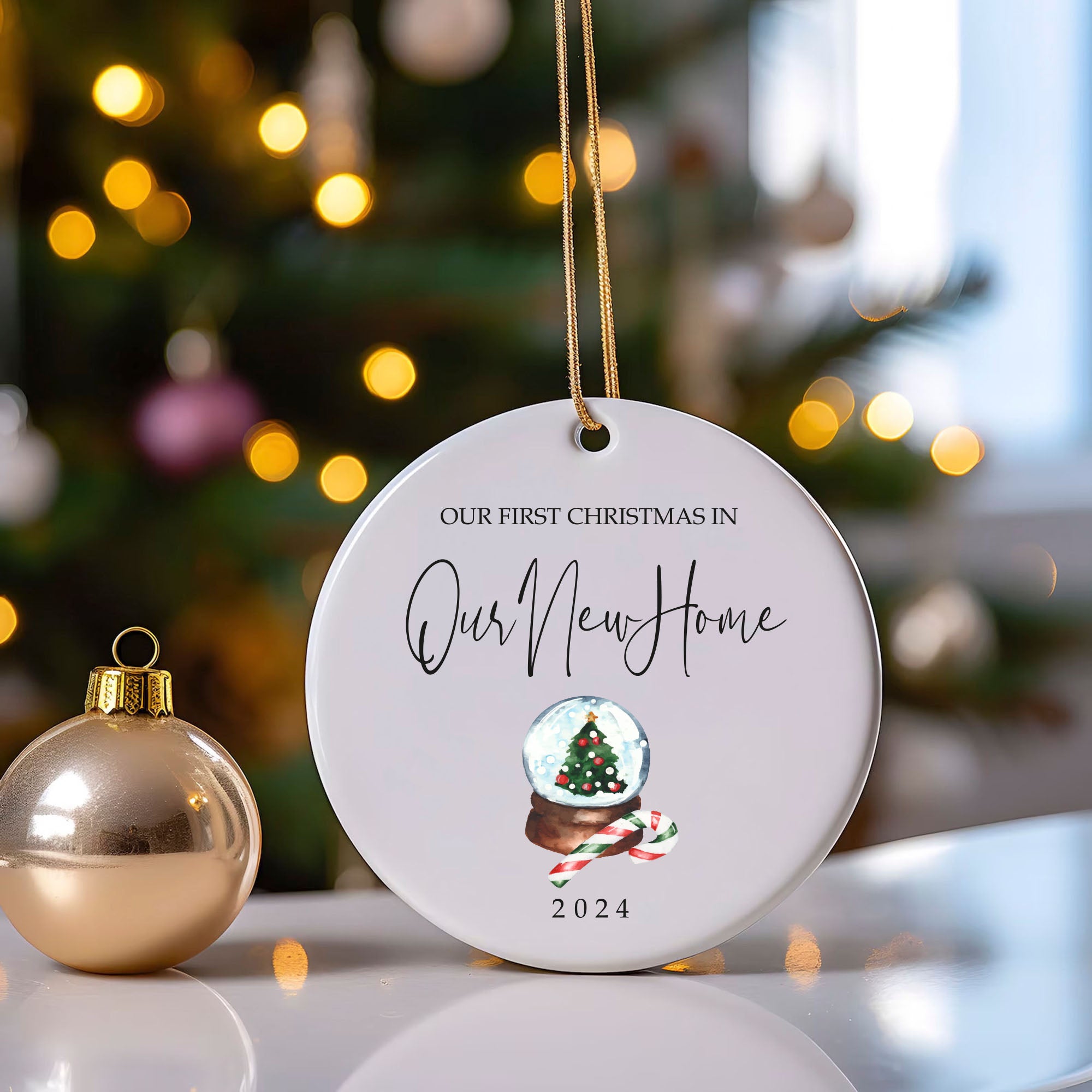 New Home Ornament - Our First Christmas in Our New Home - Personalized New House Ornament