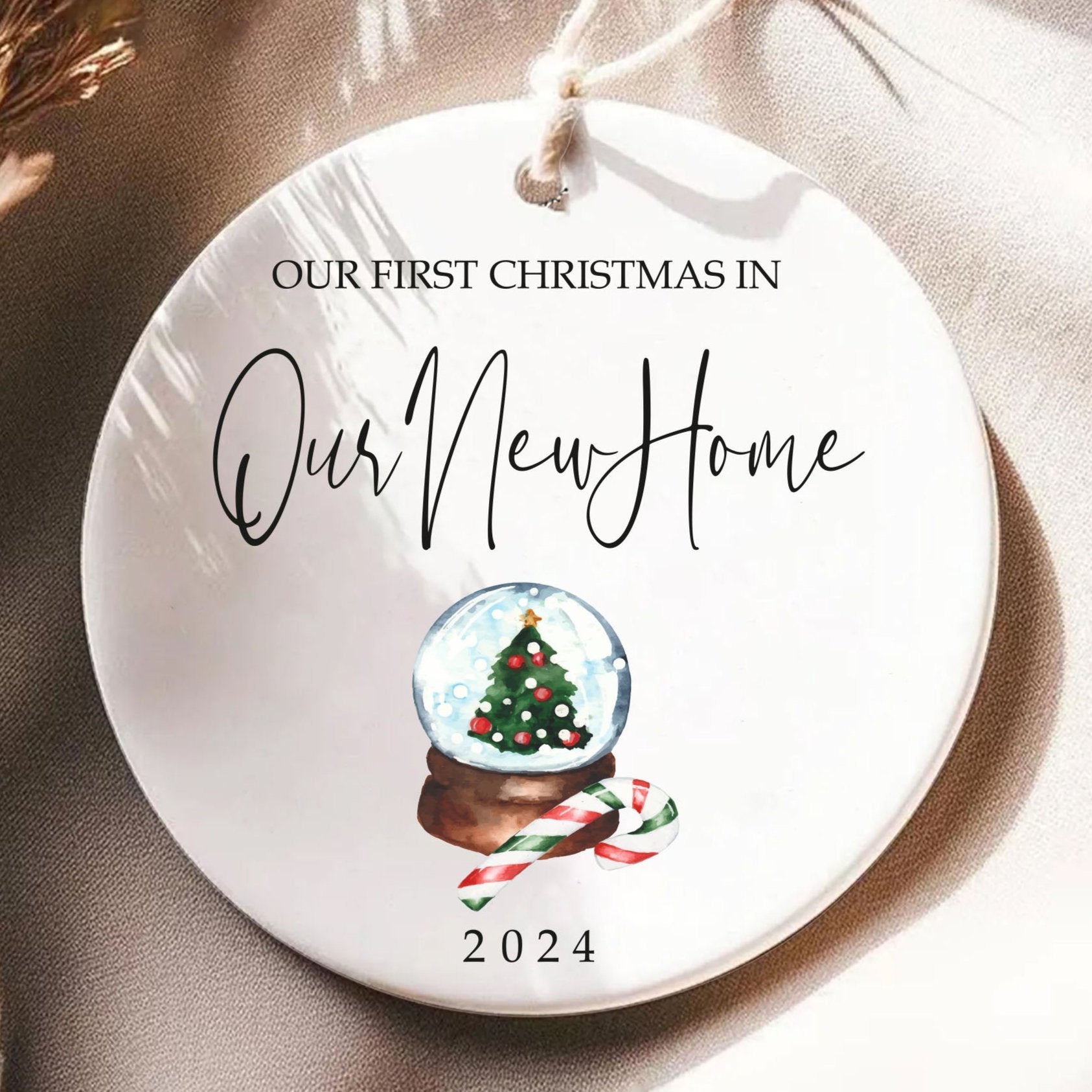 New Home Ornament - Our First Christmas in Our New Home - Personalized New House Ornament