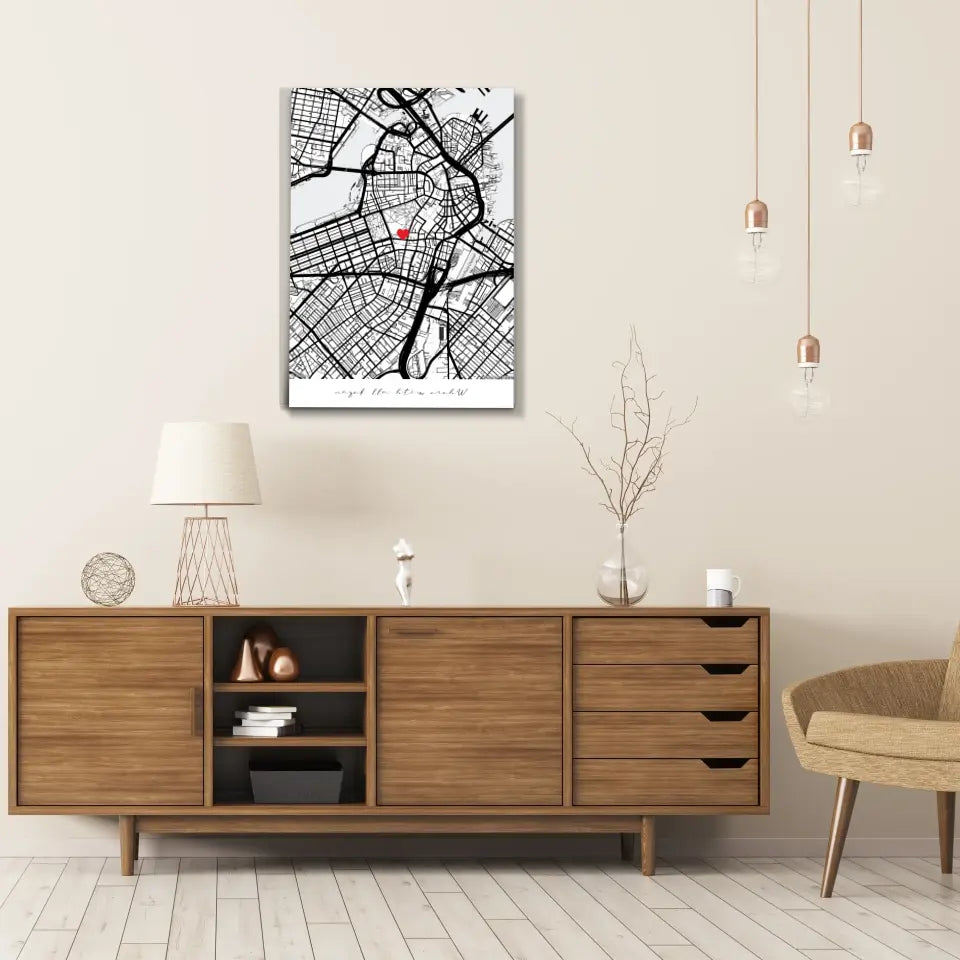 Custom City Map with Pin