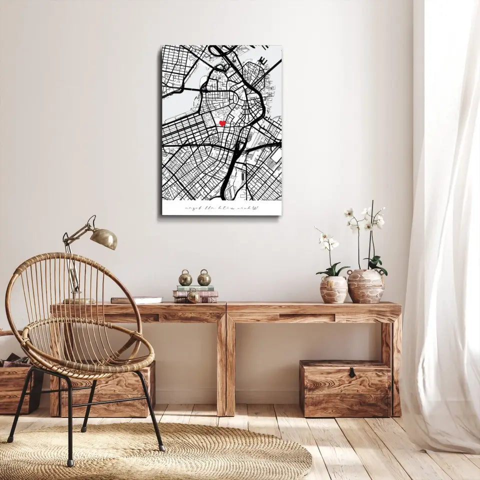 Custom City Map with Pin