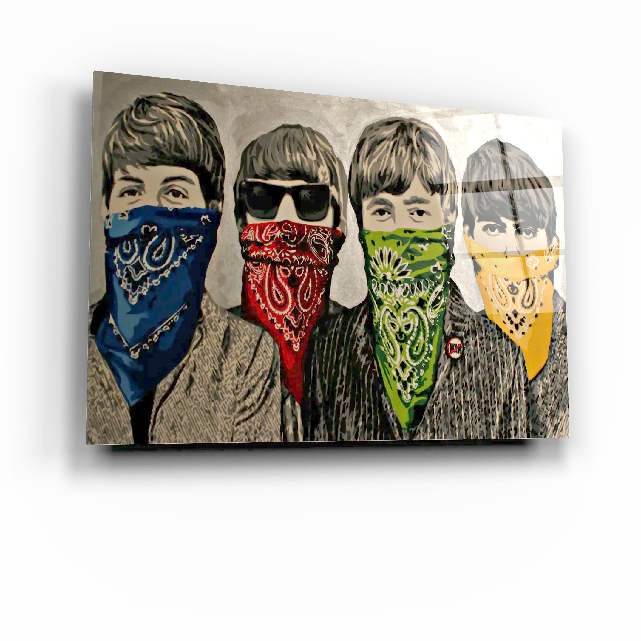 Banksy Beatles Glass Printing Wall Art