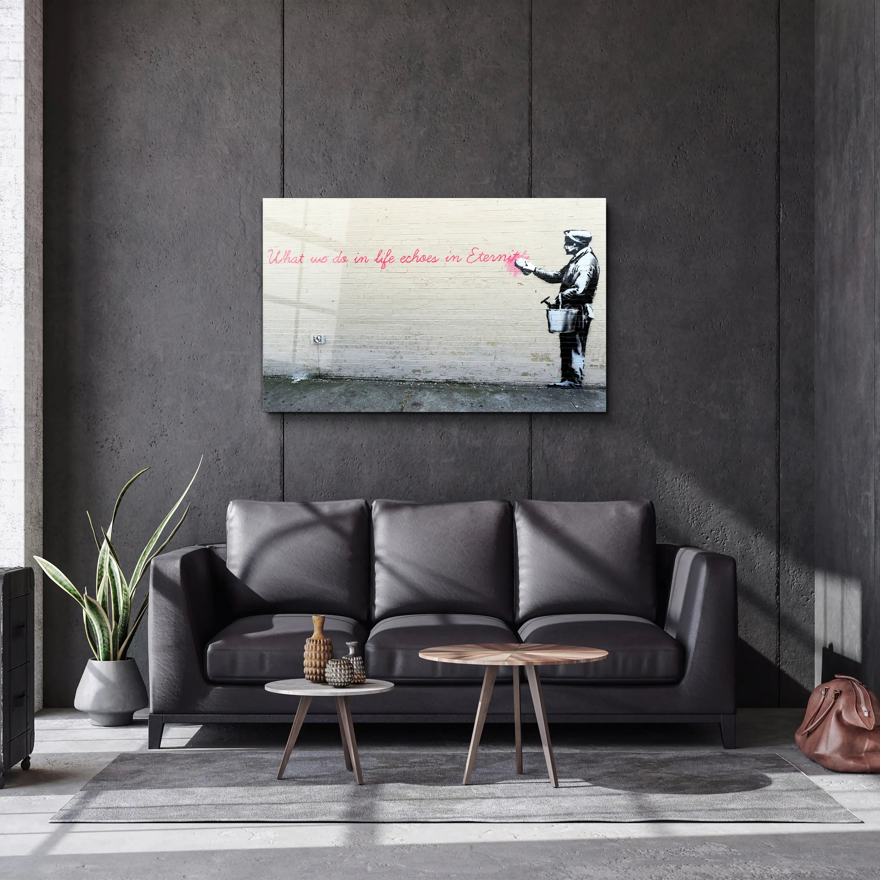 Banksy Eternity Glass Printing Wall Art