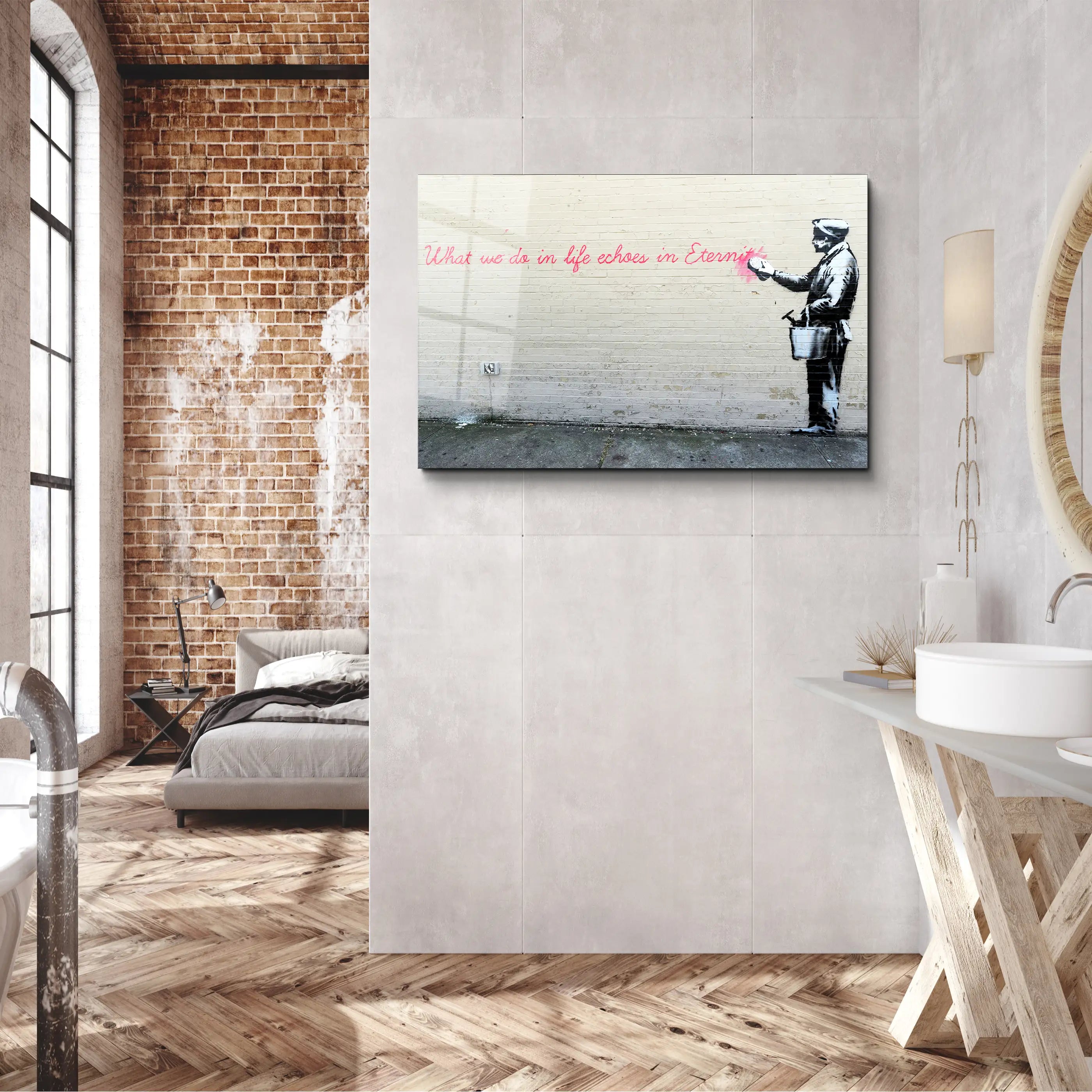 Banksy Eternity Glass Printing Wall Art