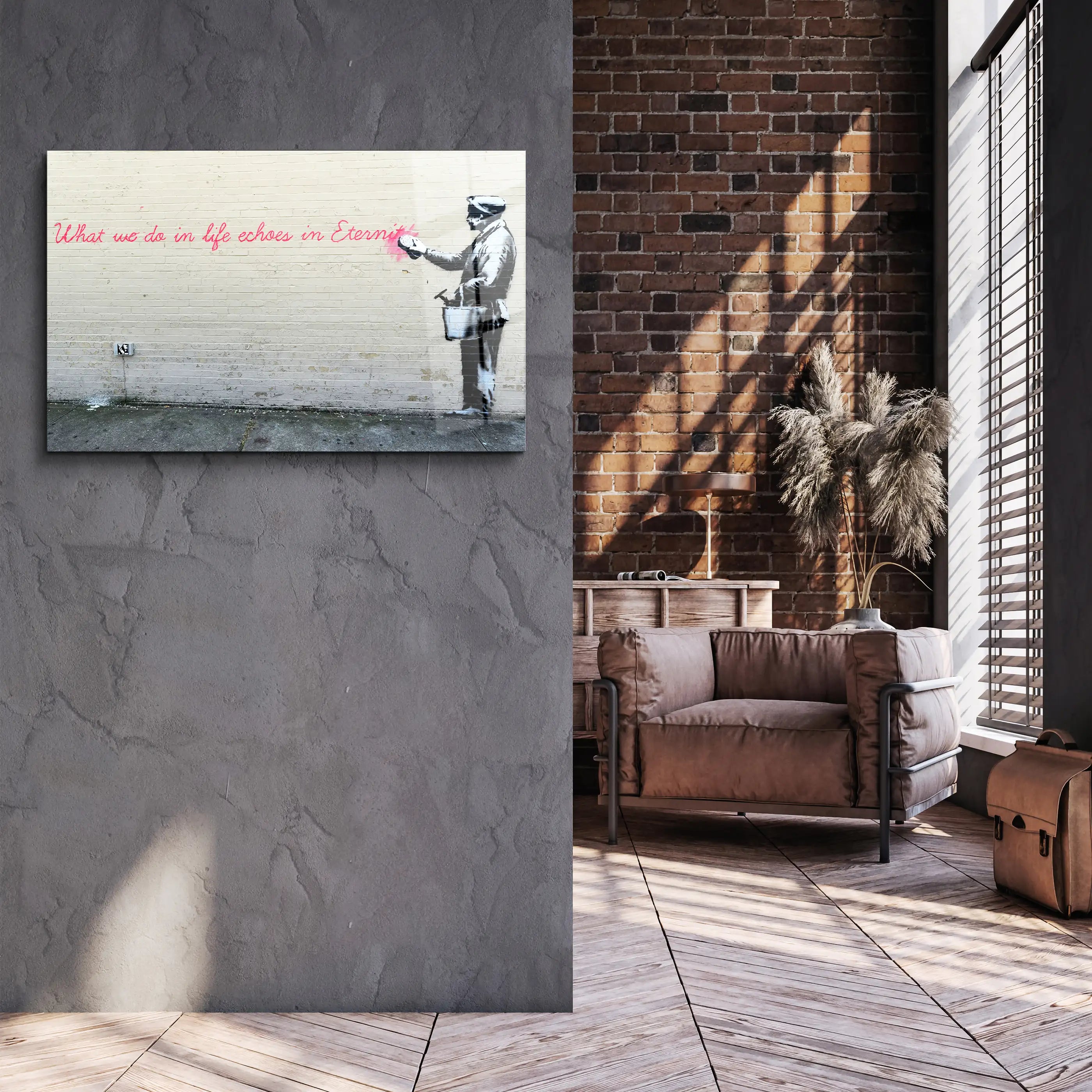 Banksy Eternity Glass Printing Wall Art