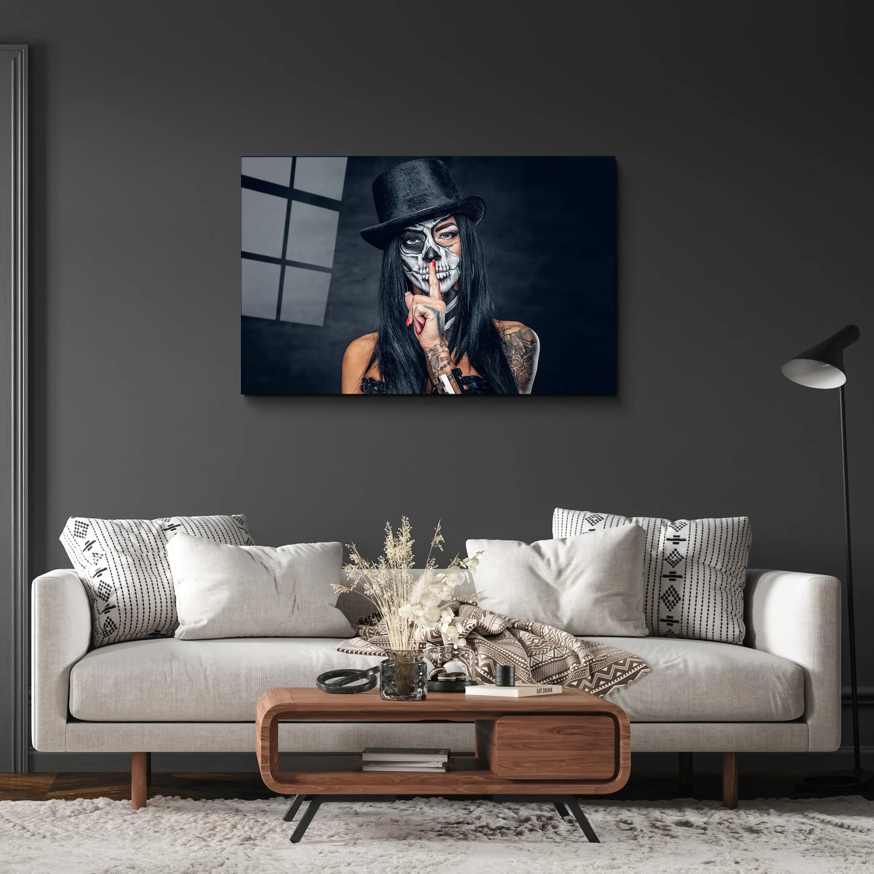 Day of The Dead Glass Printing Wall Art