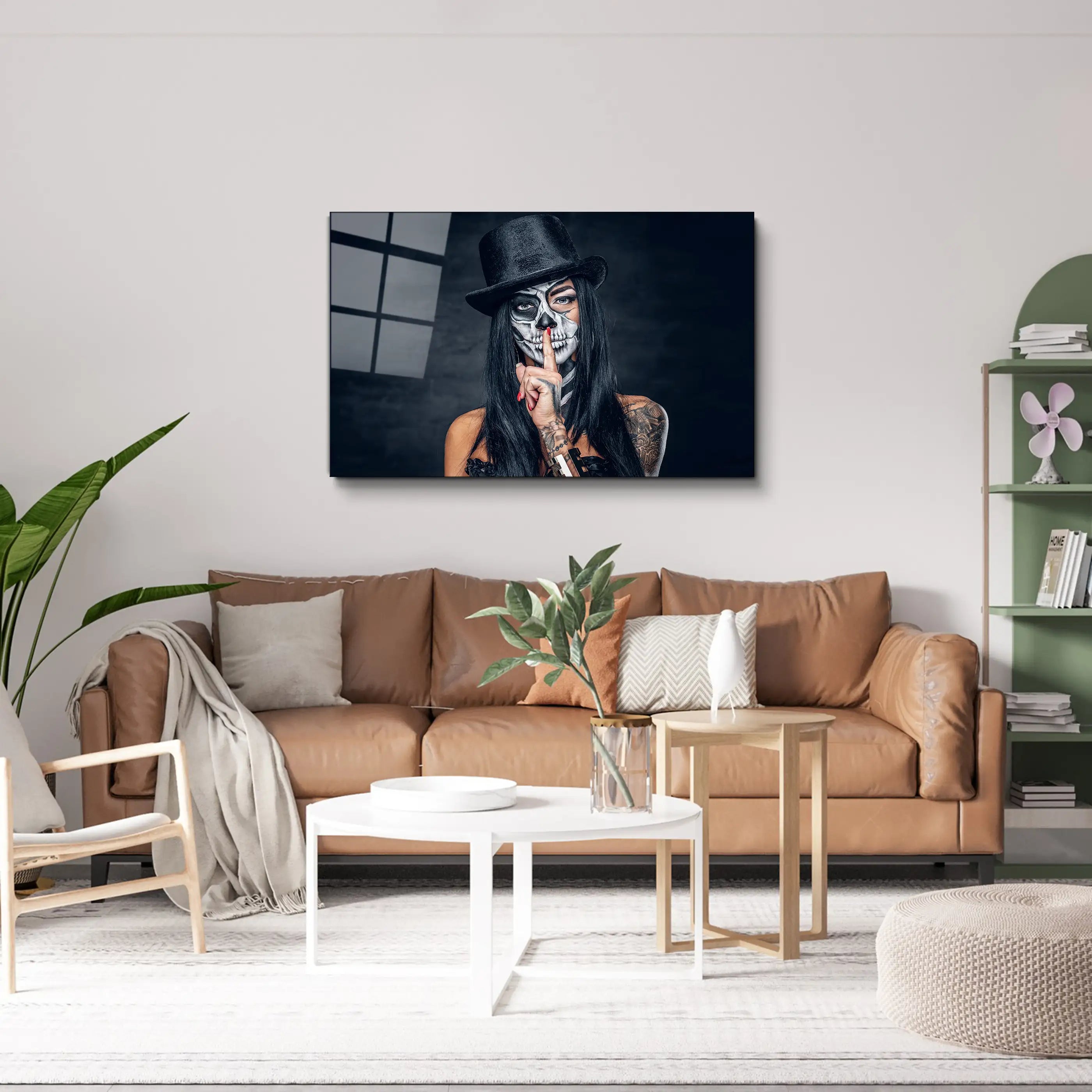 Day of The Dead Glass Printing Wall Art