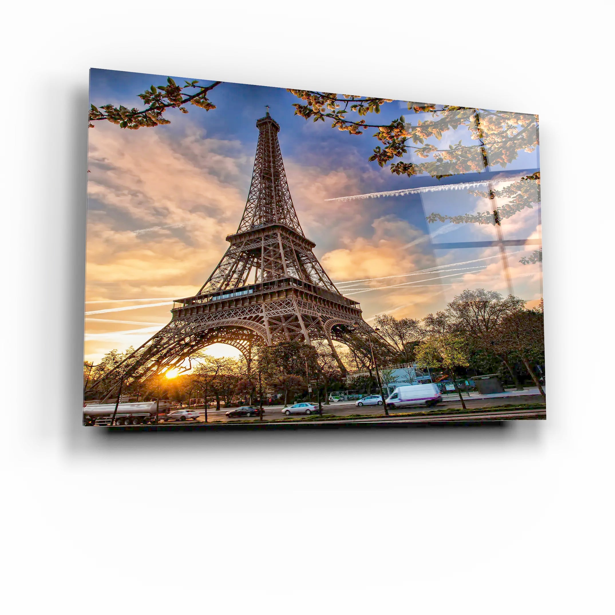 Eiffel Tower architectuer paris monument Glass Wall Art, Picture Made of Glass