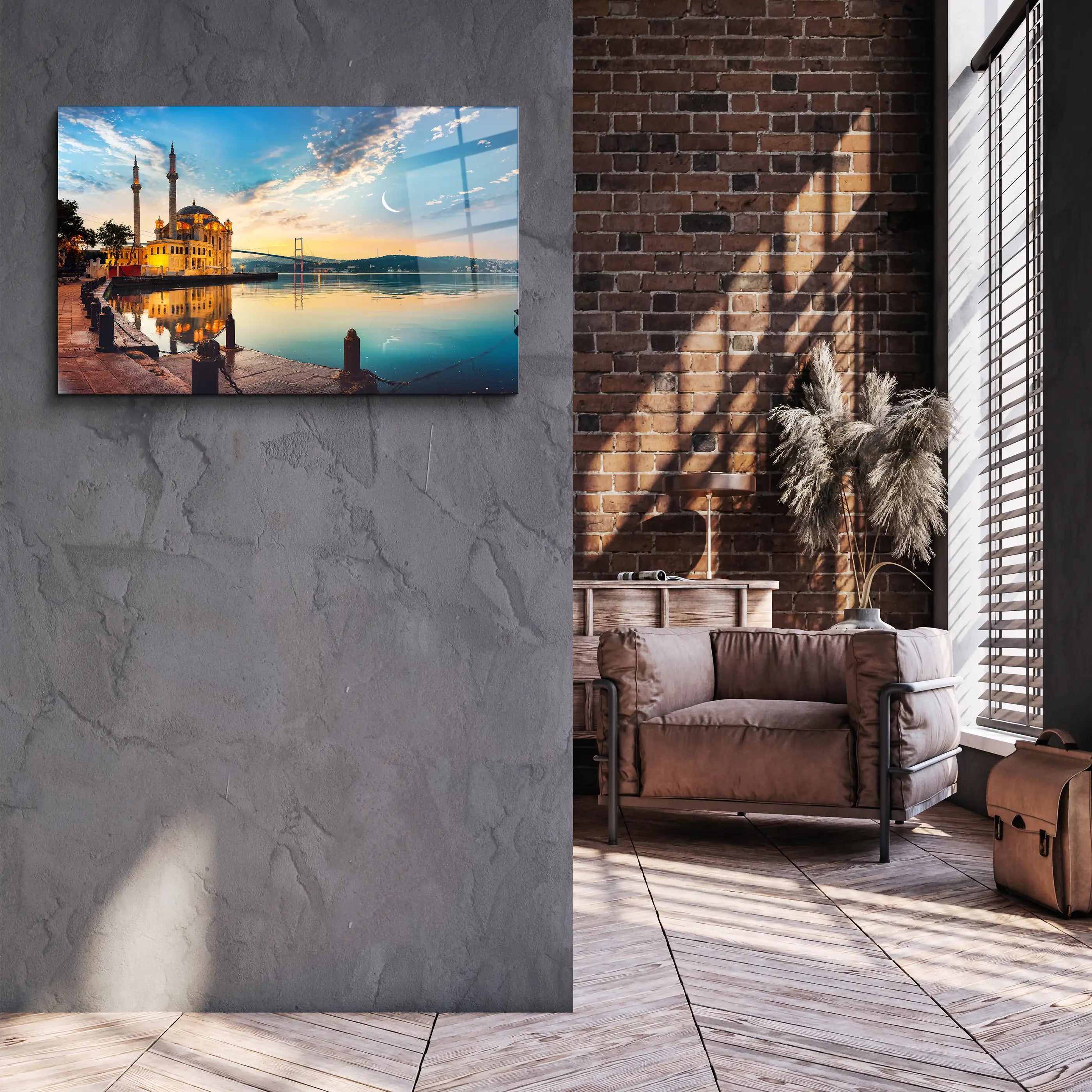 Istanbul Bosphorus Glass Wall Art