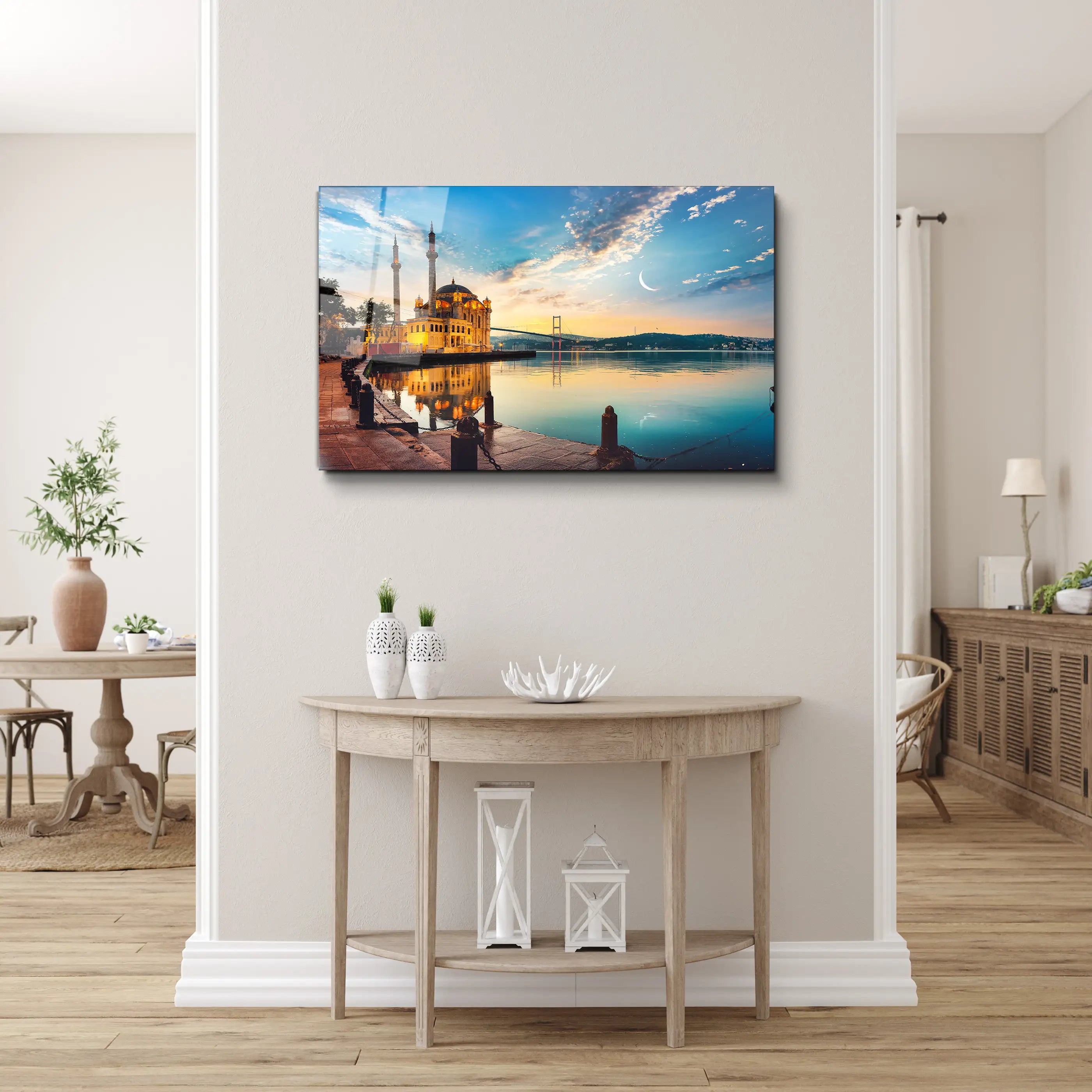 Istanbul Bosphorus Glass Wall Art