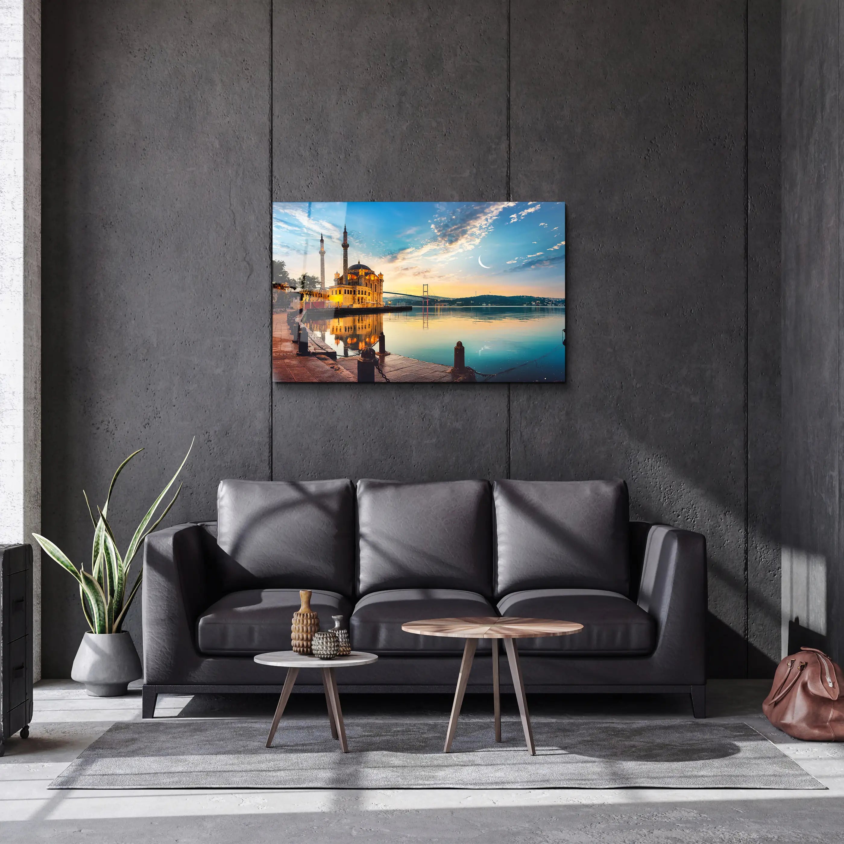 Istanbul Bosphorus Glass Wall Art