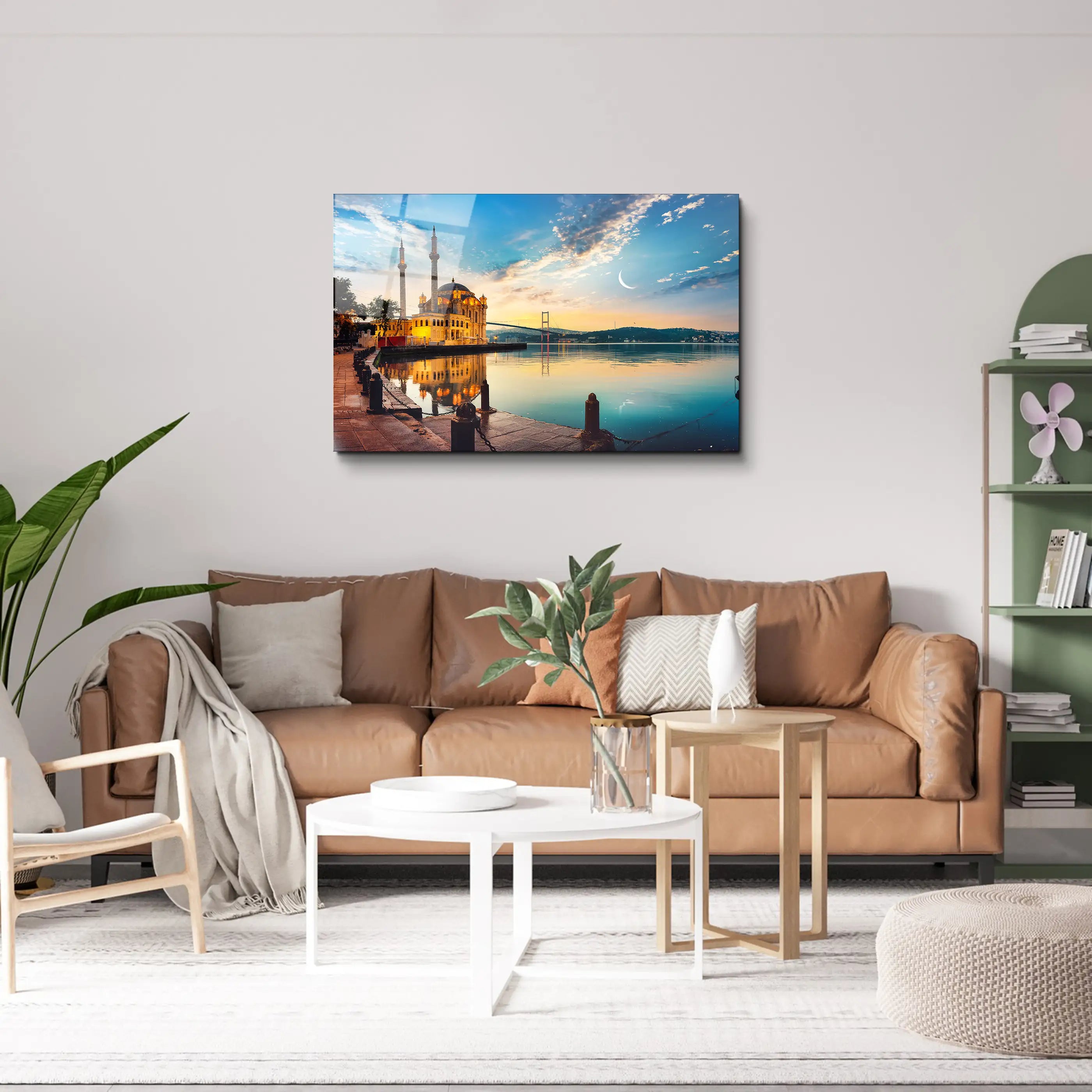 Istanbul Bosphorus Glass Wall Art