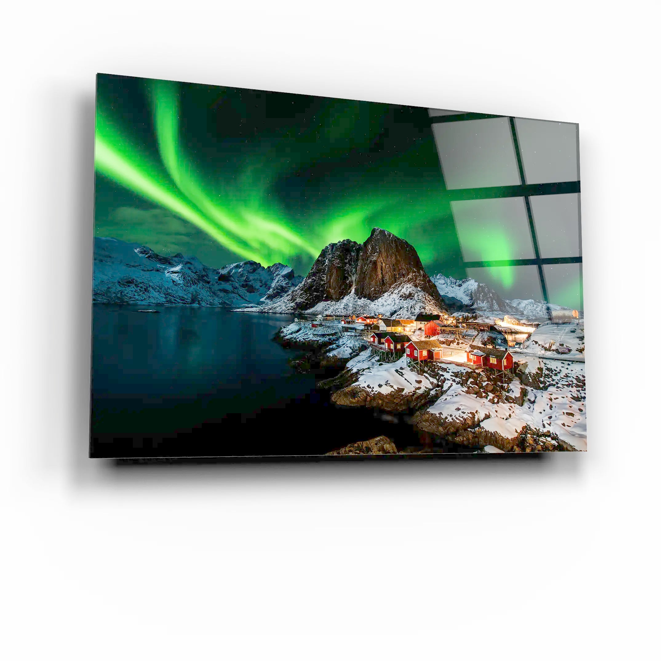 Northern Lights Glass Wall Art