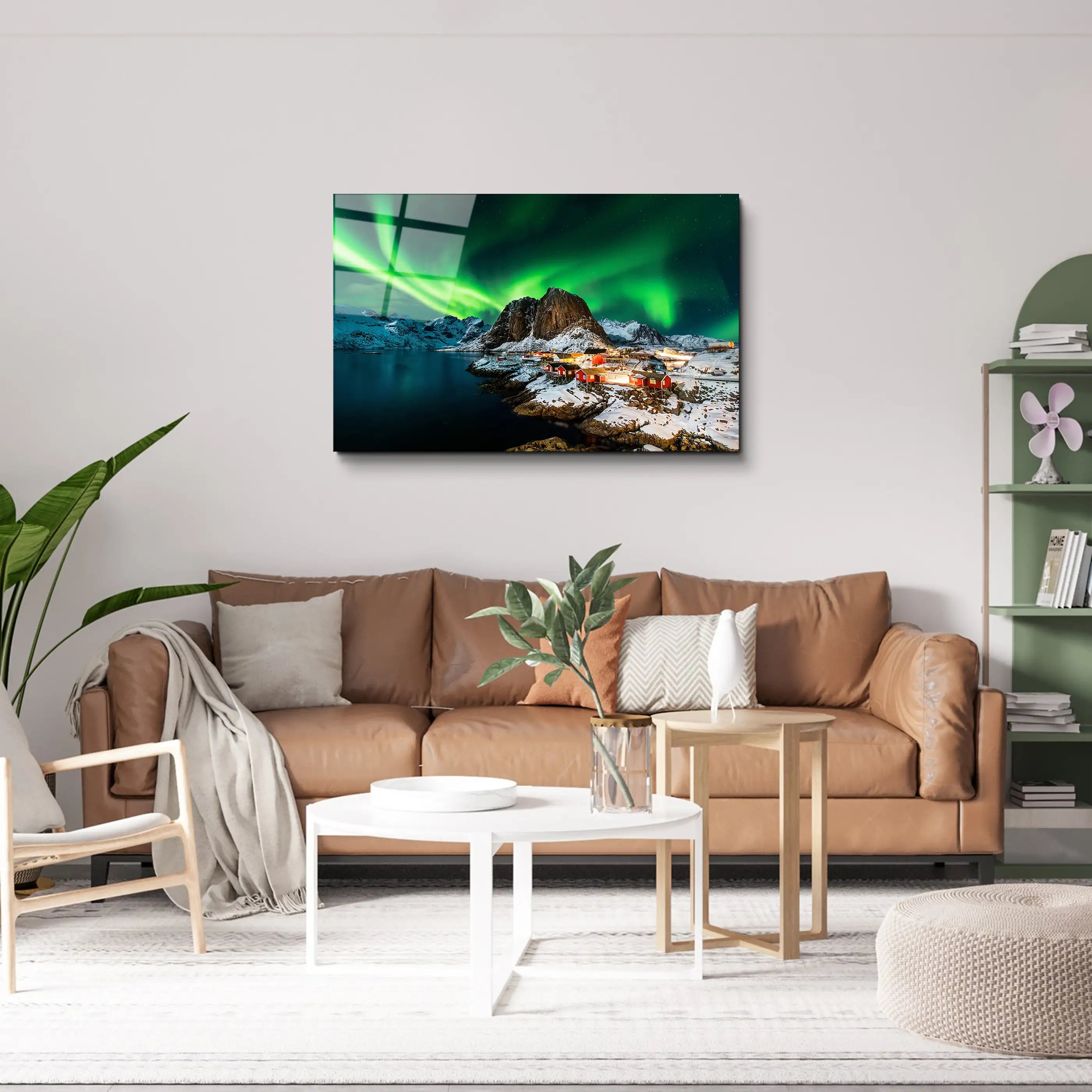 Northern Lights Glass Wall Art