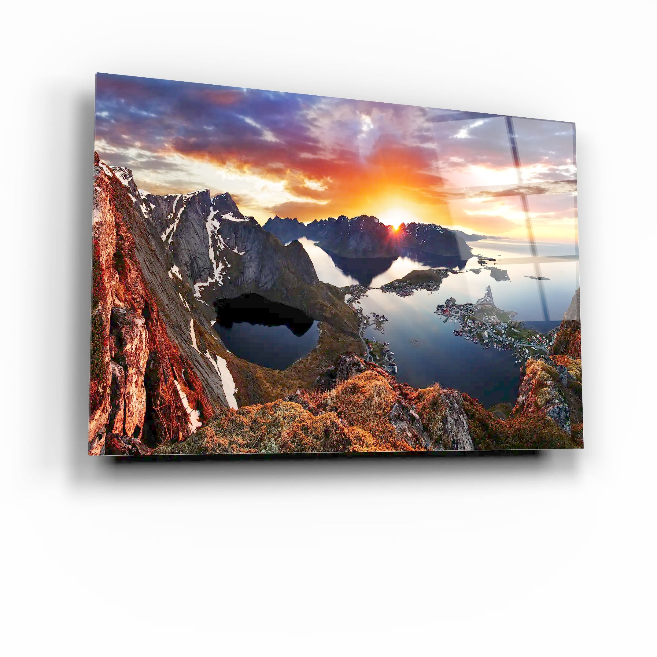 Norway Landscape Panorama | Glass Wall Art