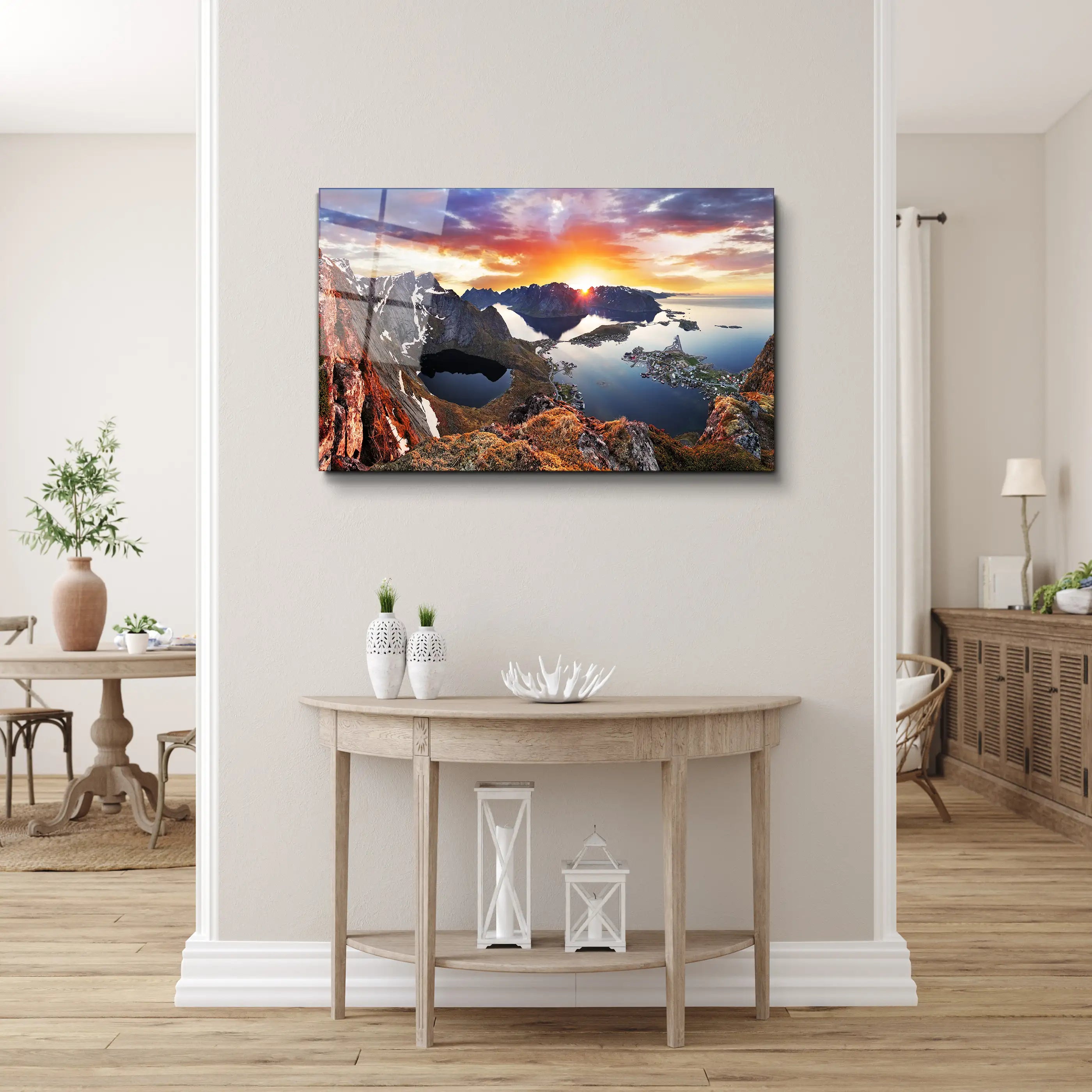 Norway Landscape Panorama | Glass Wall Art