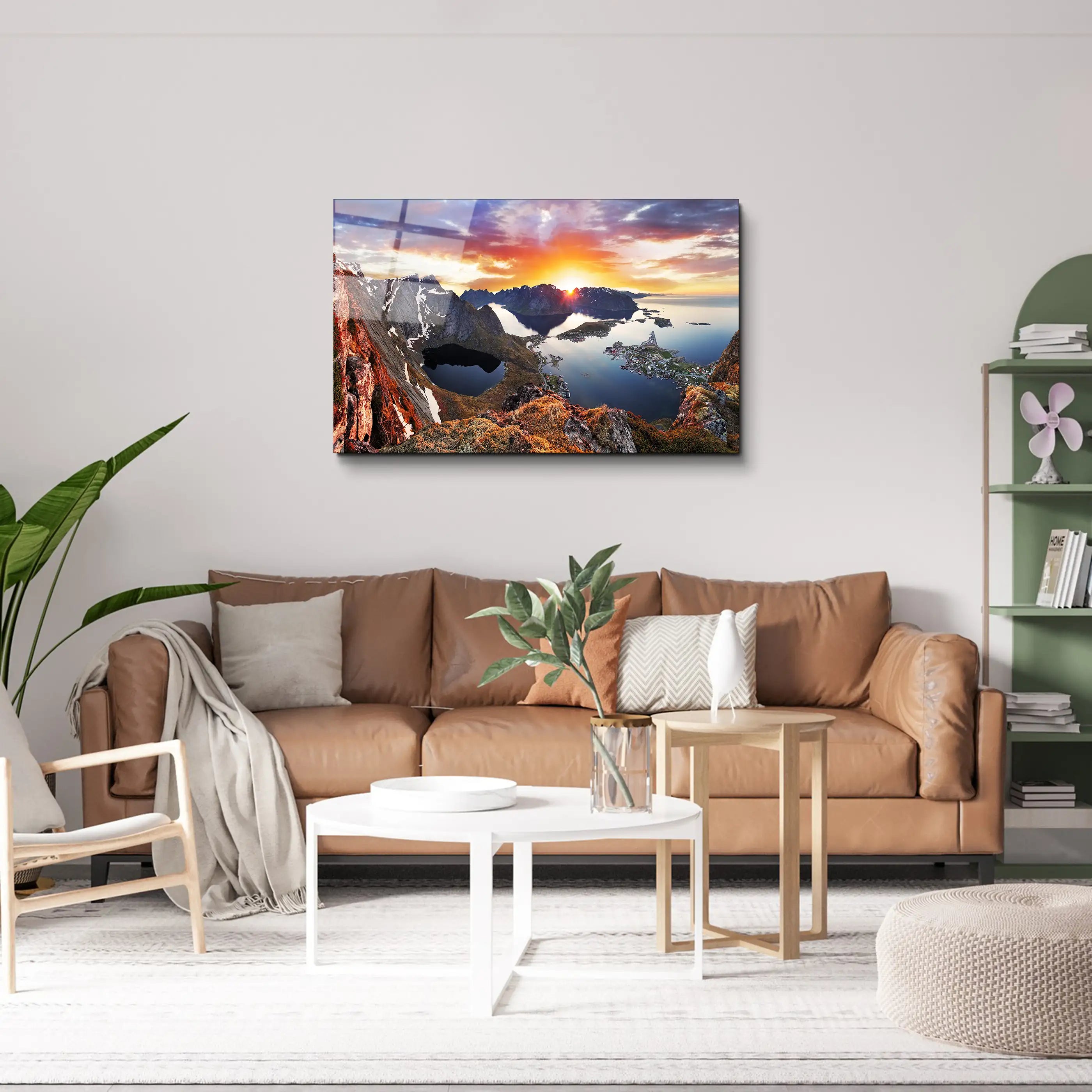 Norway Landscape Panorama | Glass Wall Art