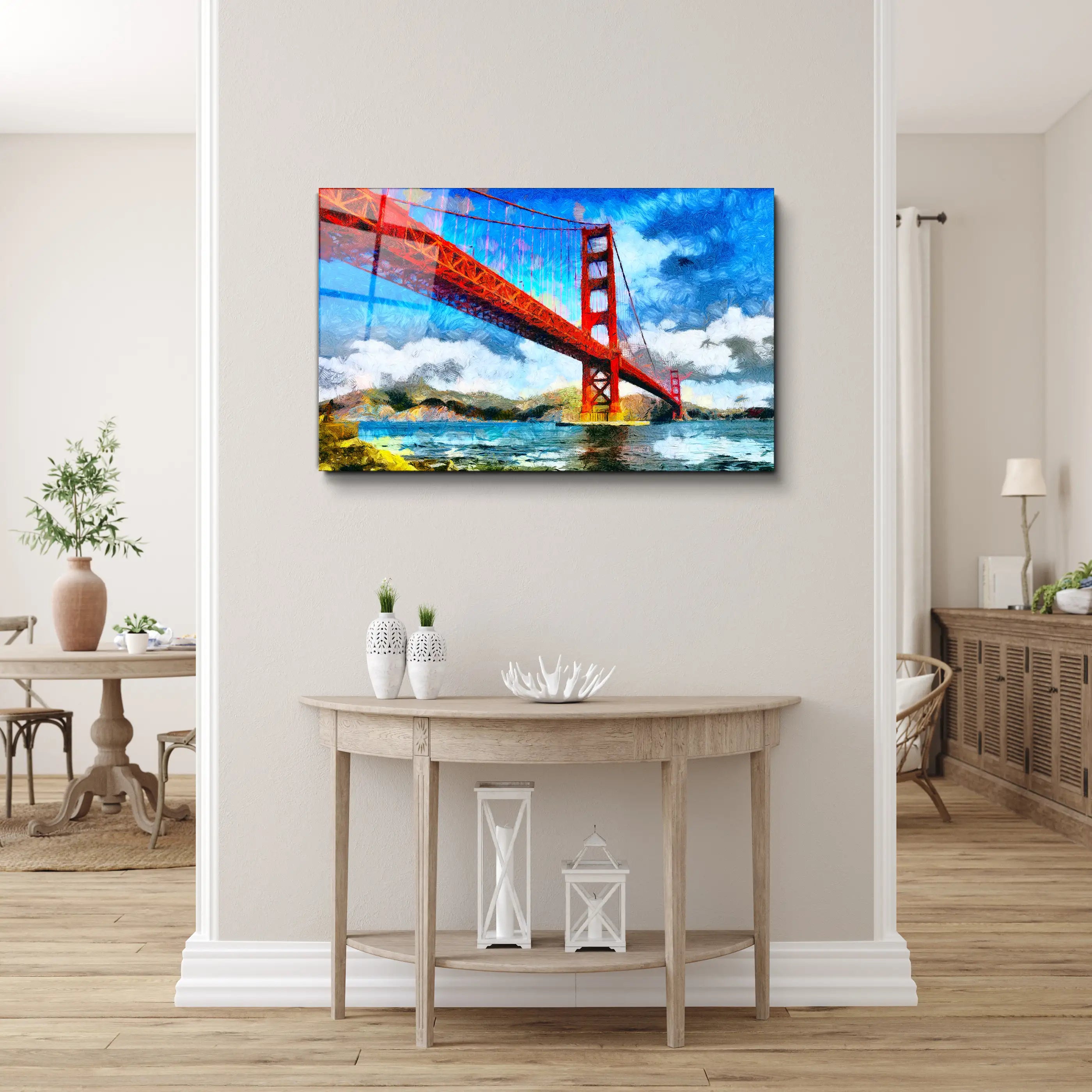 San Francisco Golden Bridge - Glass Wall Art