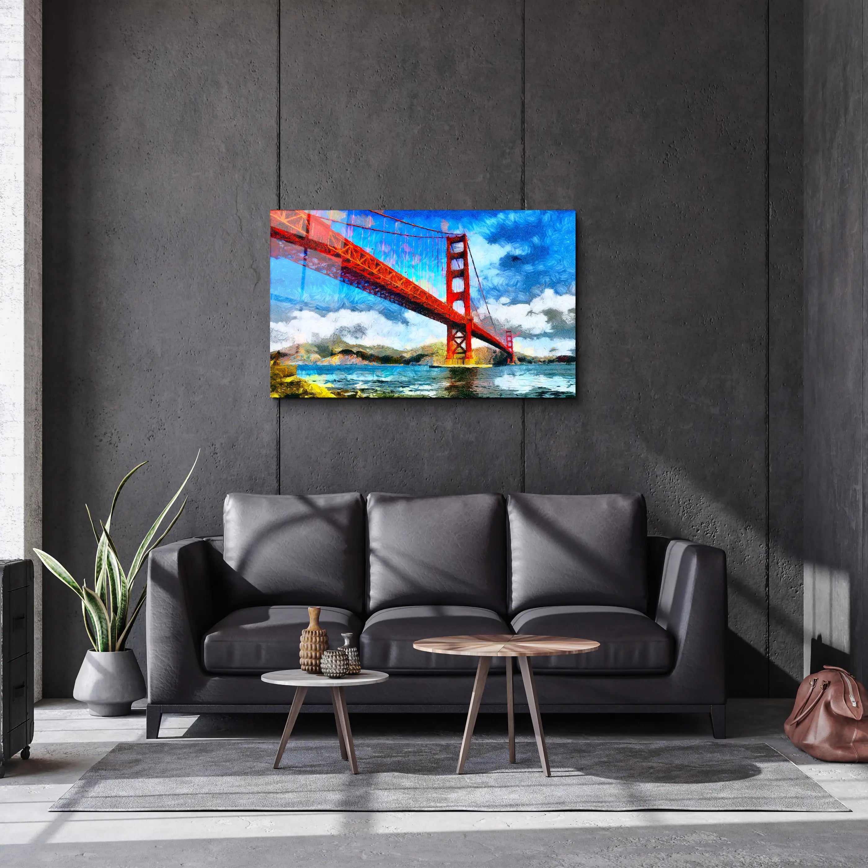 San Francisco Golden Bridge - Glass Wall Art