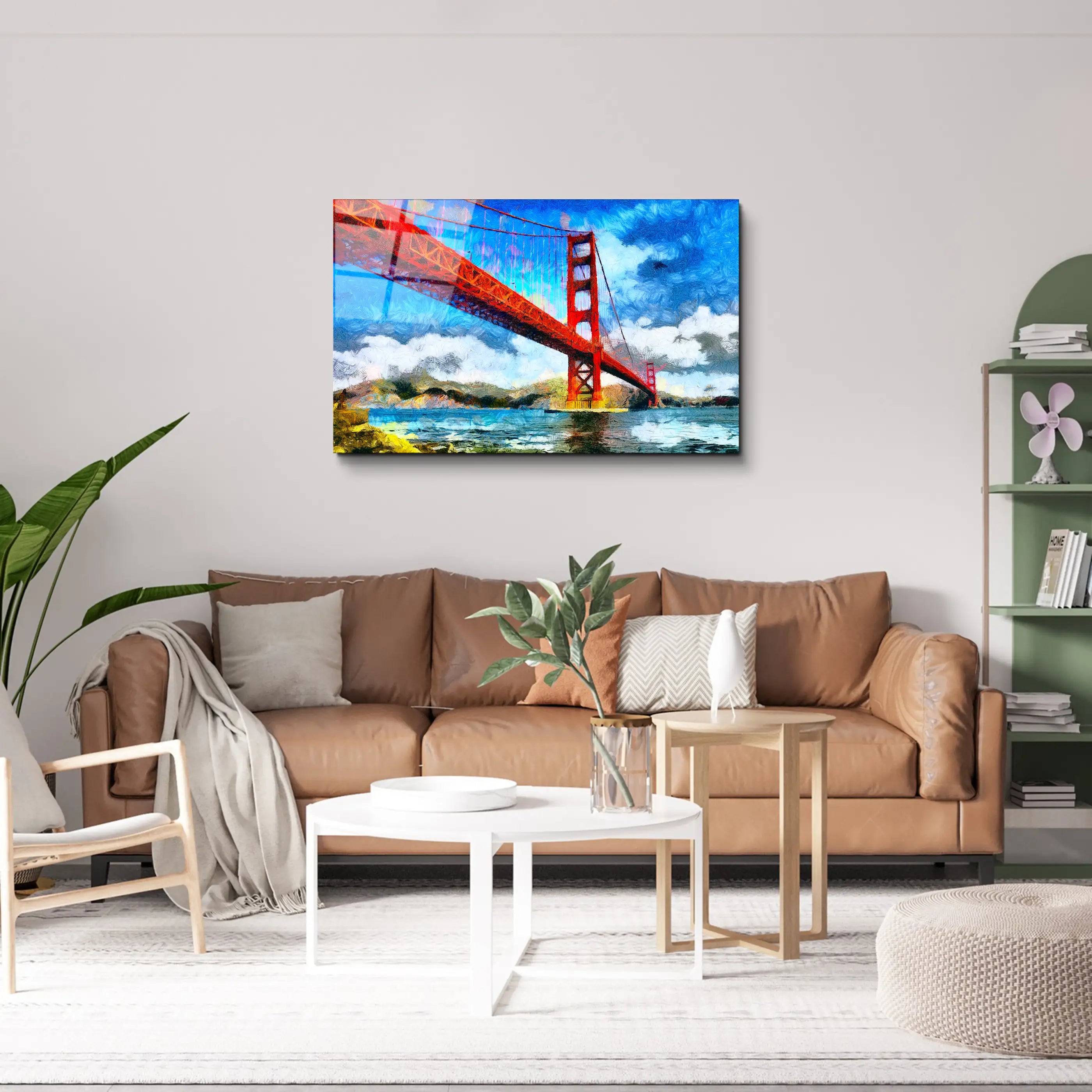 San Francisco Golden Bridge - Glass Wall Art