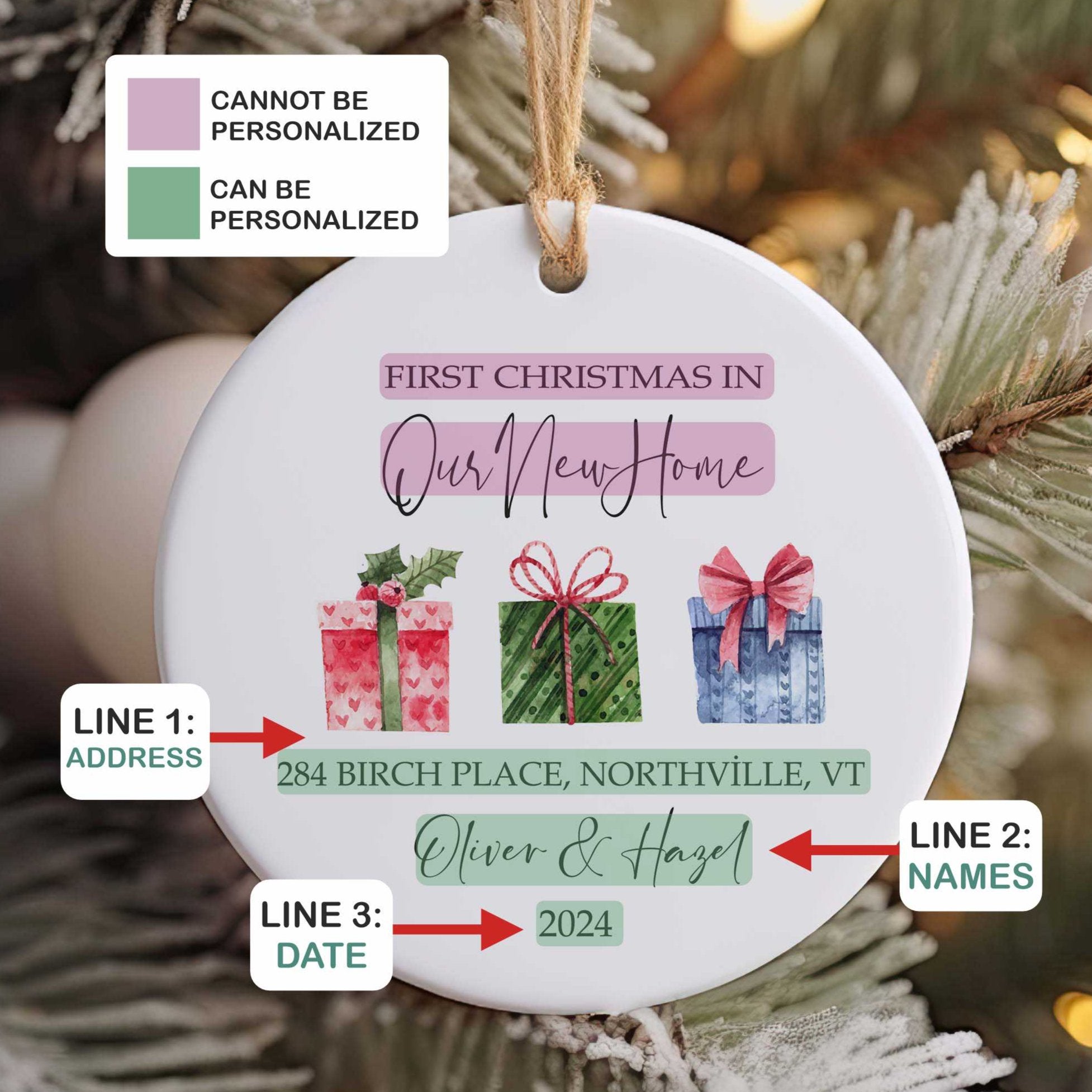 Personalized New Home Ornament - New Home Christmas Ornament - New House Ornament