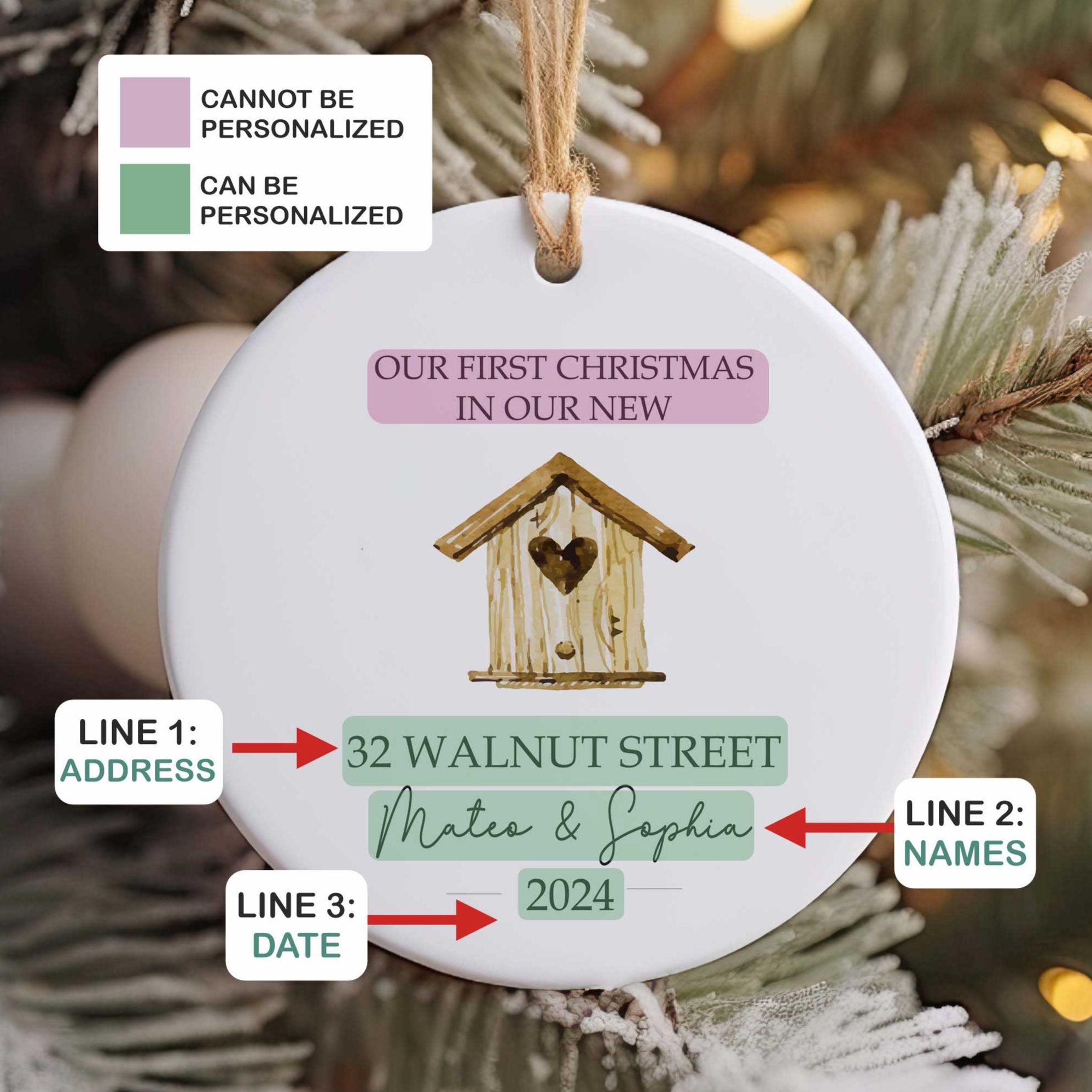Personalized New Home Ornament - New Home Christmas Ornament - New House Ornament
