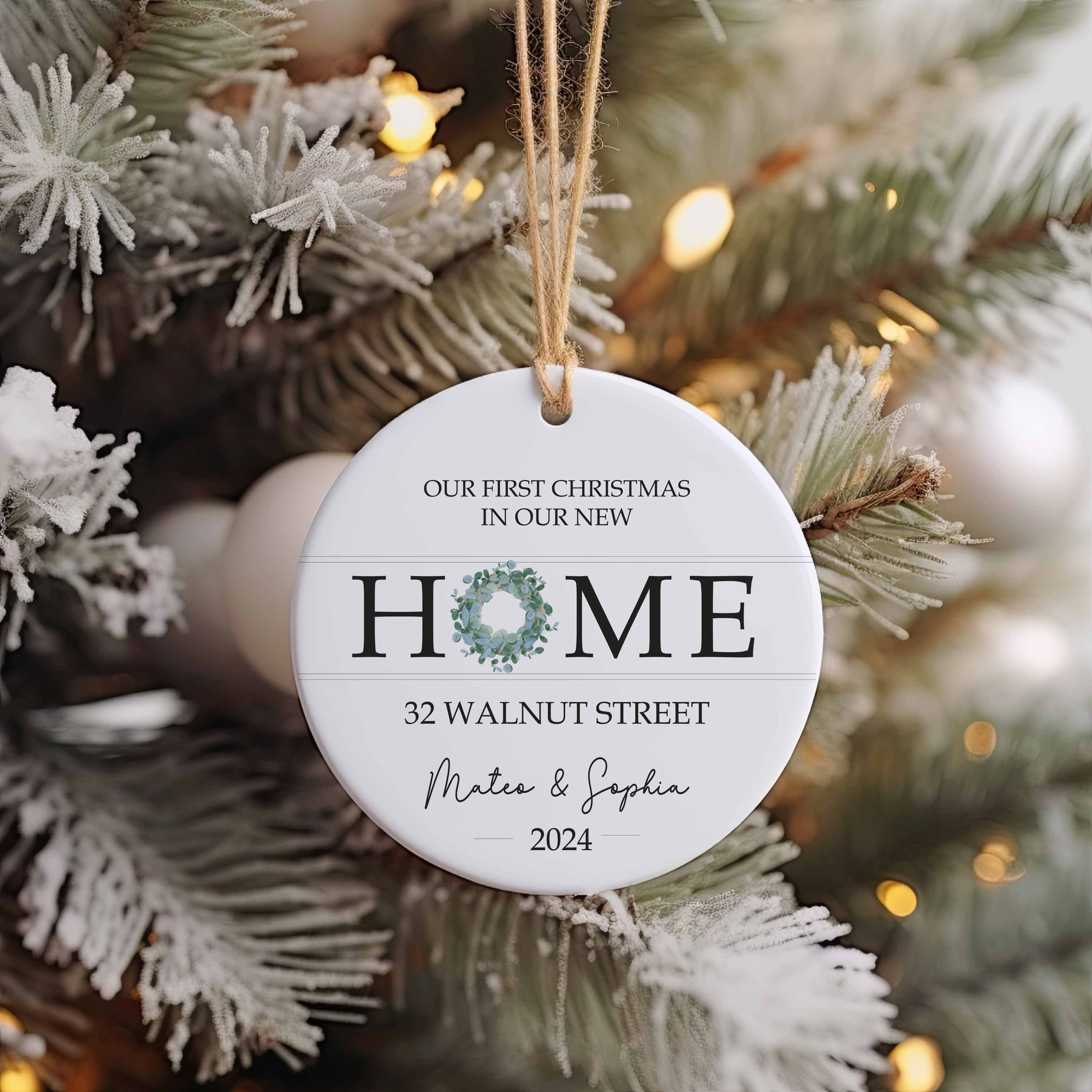 New Home Ornament - New Home Christmas Ornament 2025 - Wreath New House Ornament