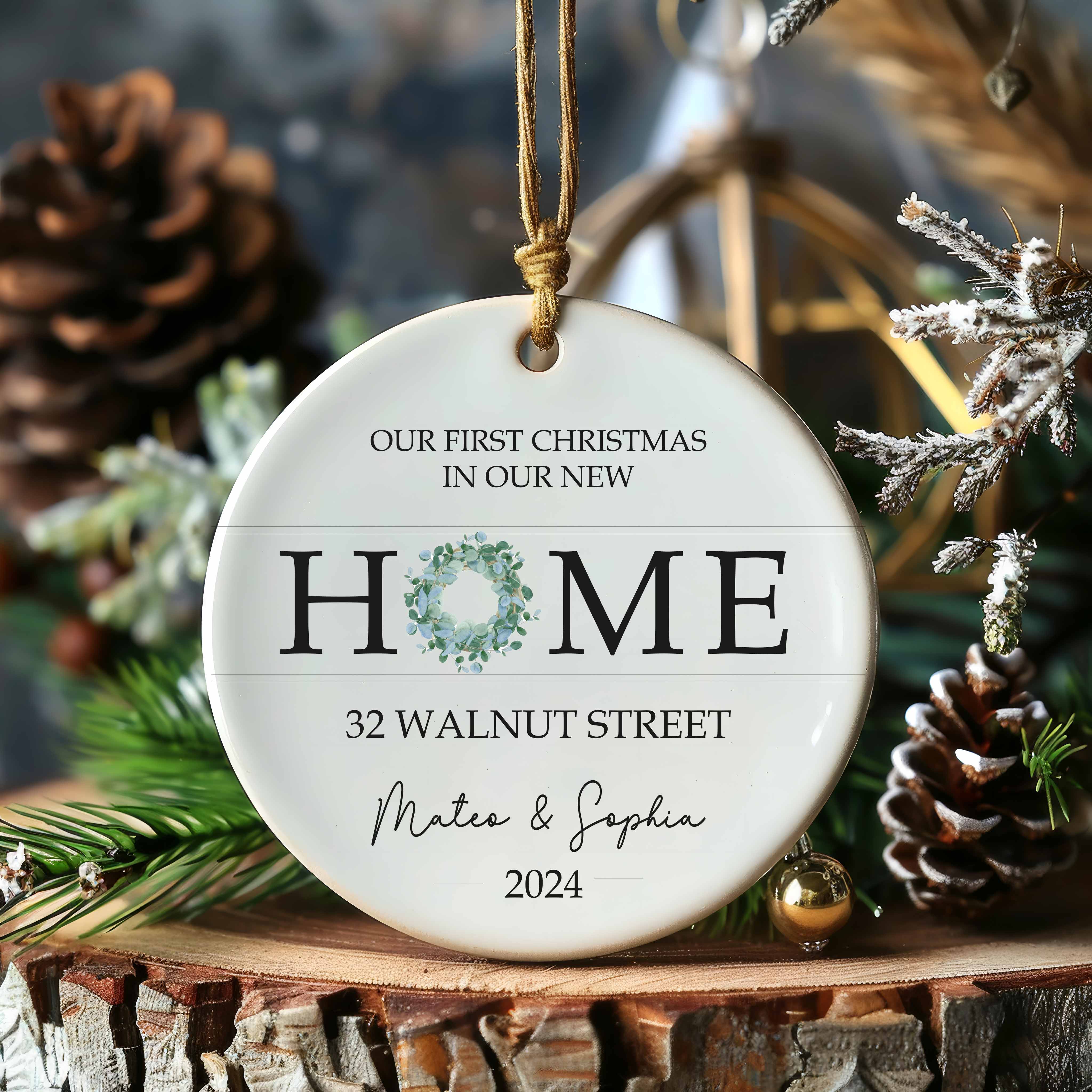 New Home Ornament - New Home Christmas Ornament 2025 - Wreath New House Ornament