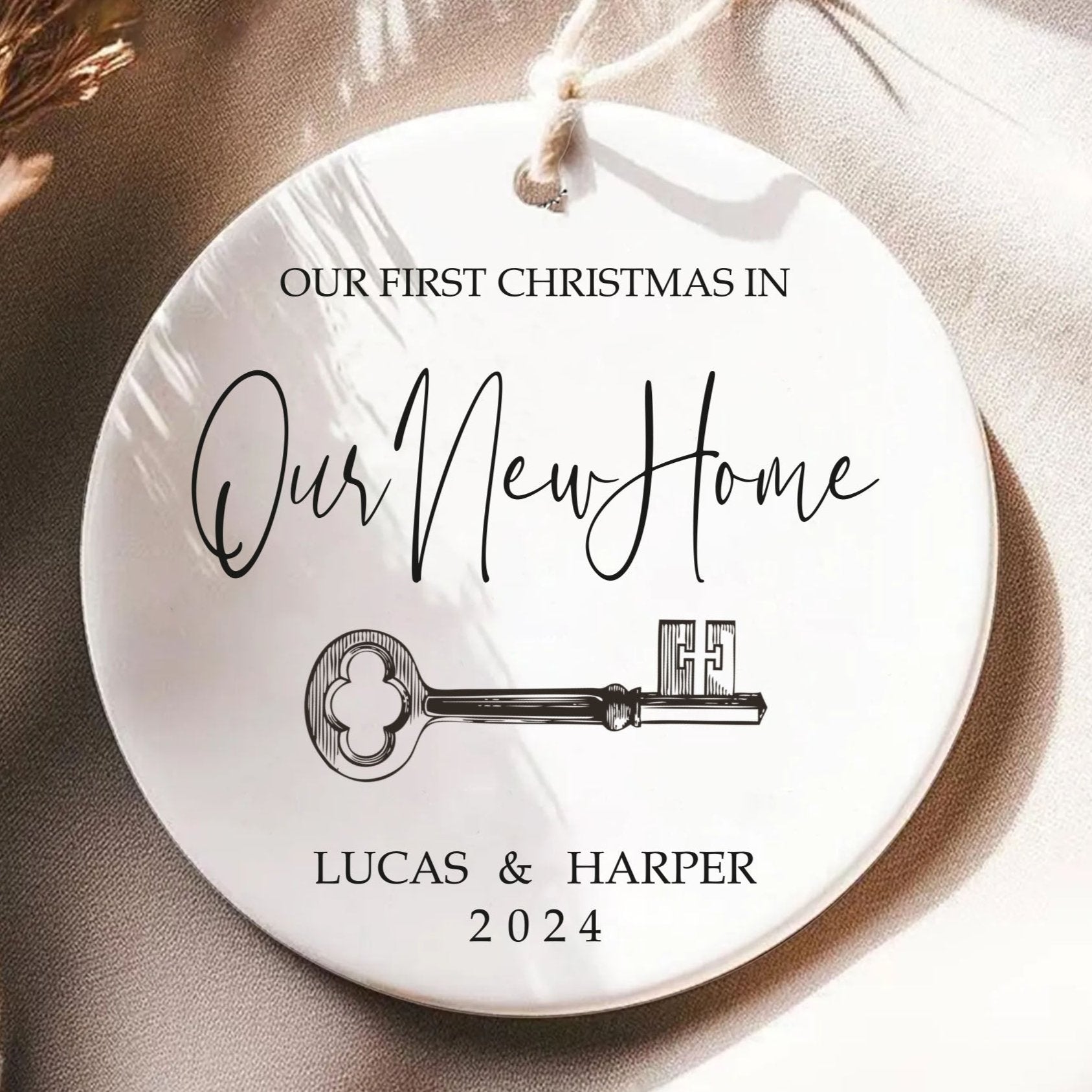 Our New Home Ornament - Our First Christmas In Our New Home Christmas Ornament - Personalized New House Ornament