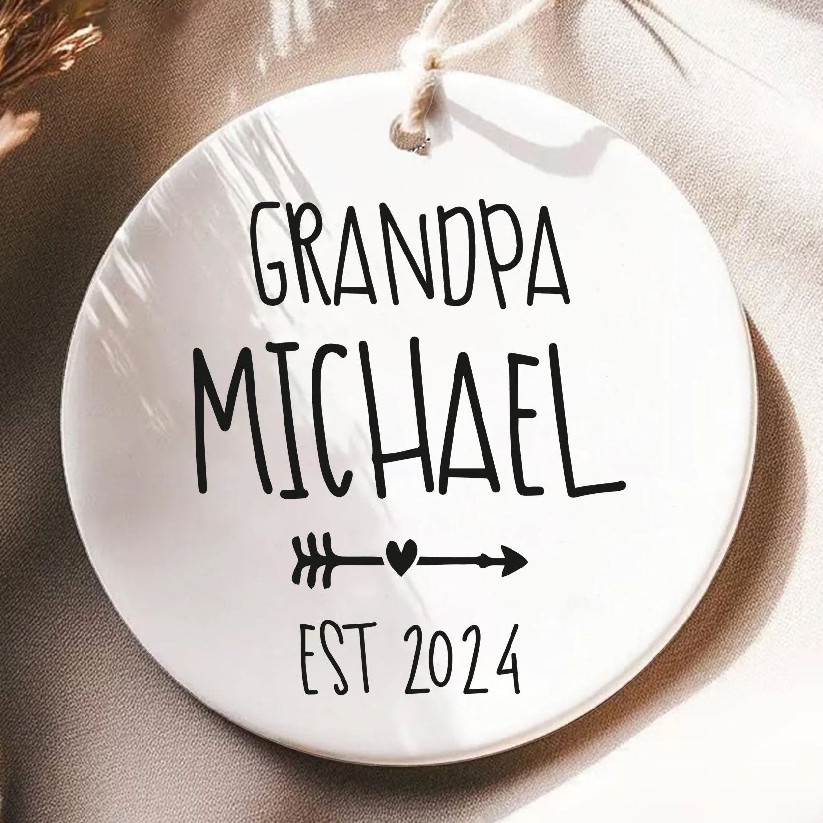 Grandpa Christmas Ornament - Personalized Grandpa Christmas Gift