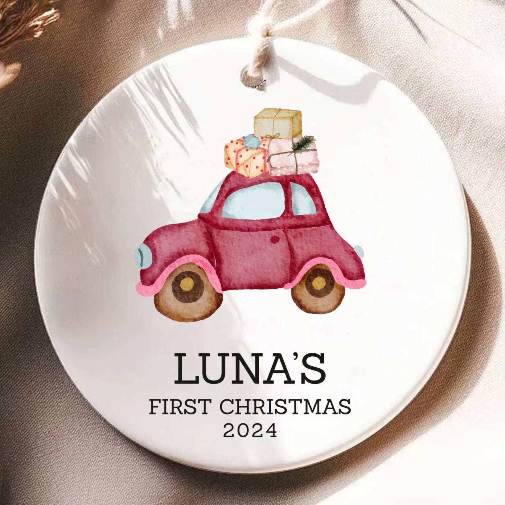 Girls Christmas Ornament - Personalized Christmas Ornament - Custom Kids Ornament