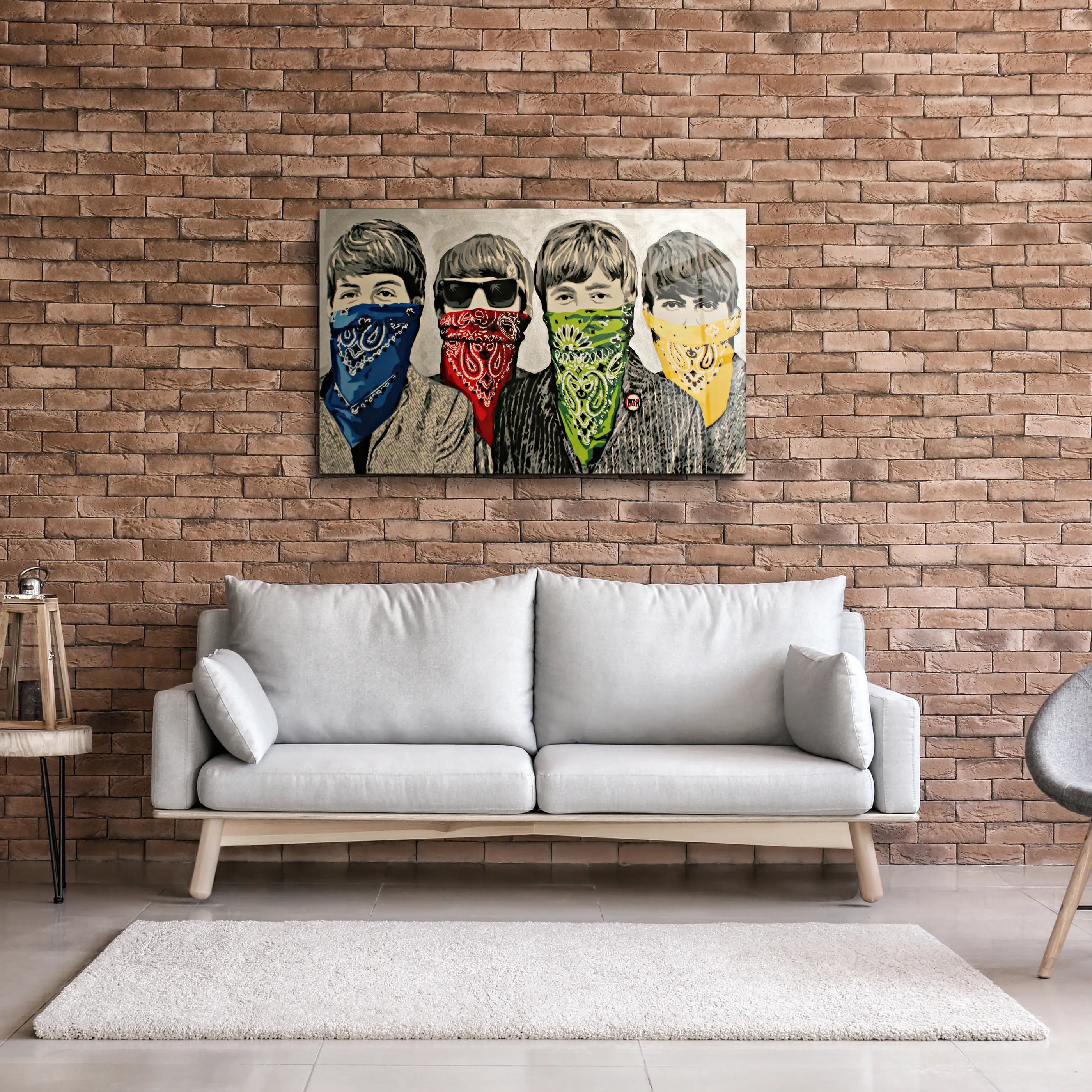 Banksy Beatles Glass Printing Wall Art