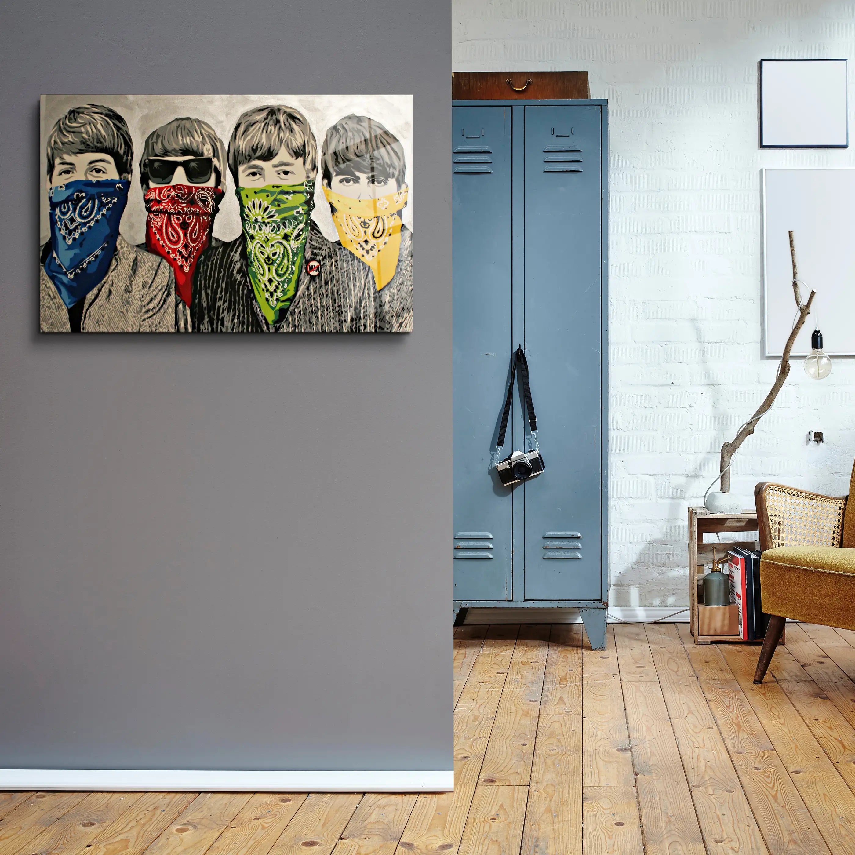 Banksy Beatles Glass Printing Wall Art