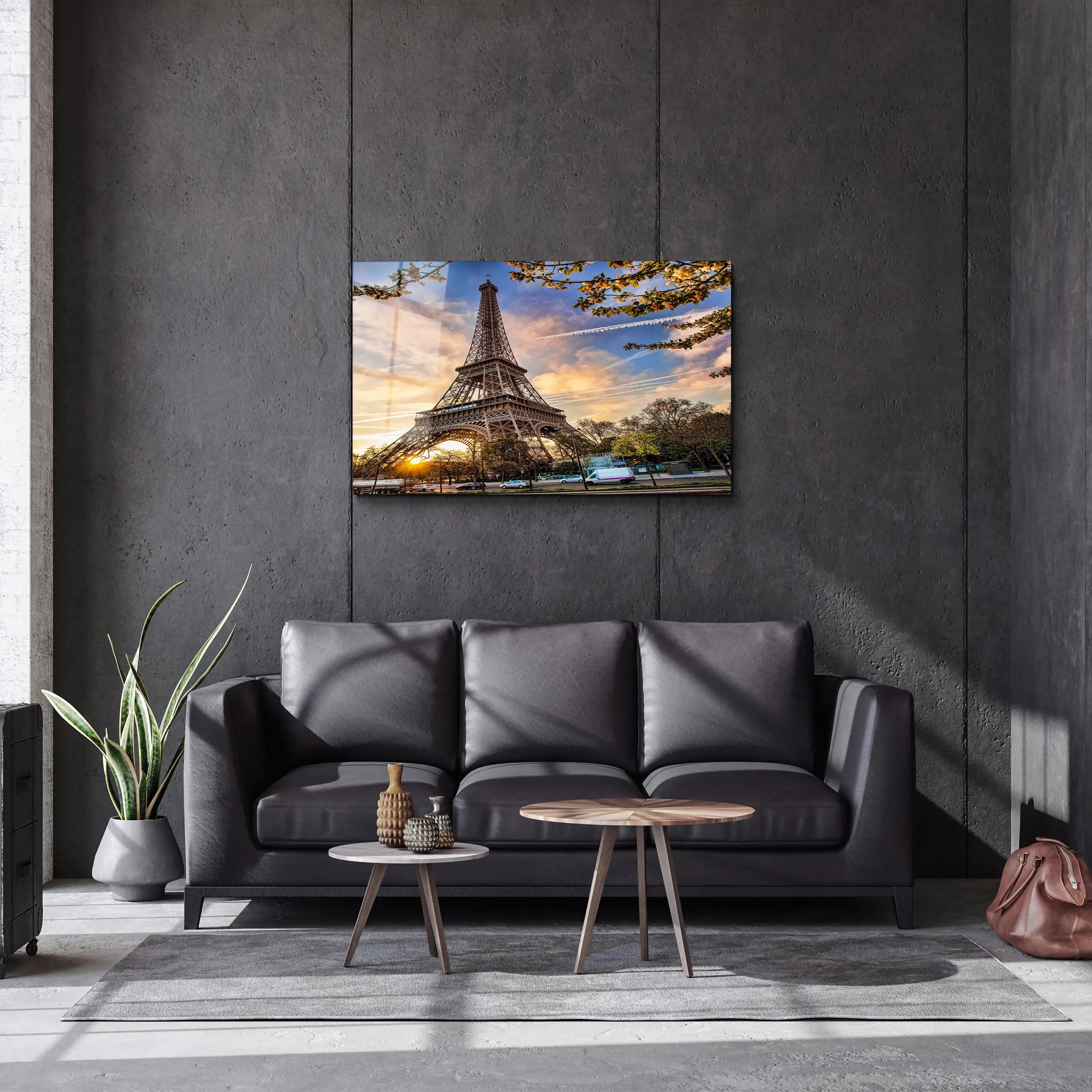 Eiffel Tower architectuer paris monument Glass Wall Art, Picture Made of Glass