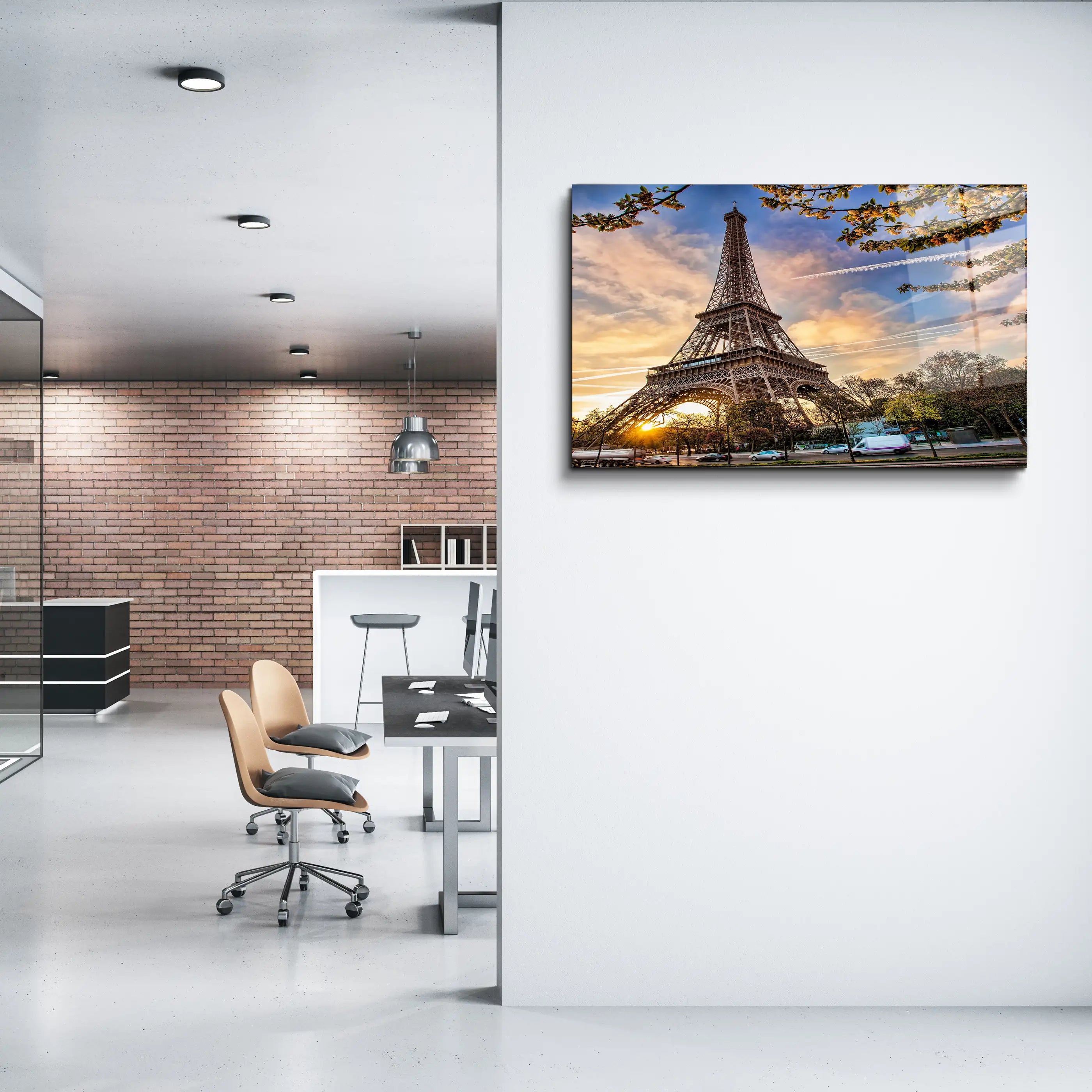 Eiffel Tower architectuer paris monument Glass Wall Art, Picture Made of Glass